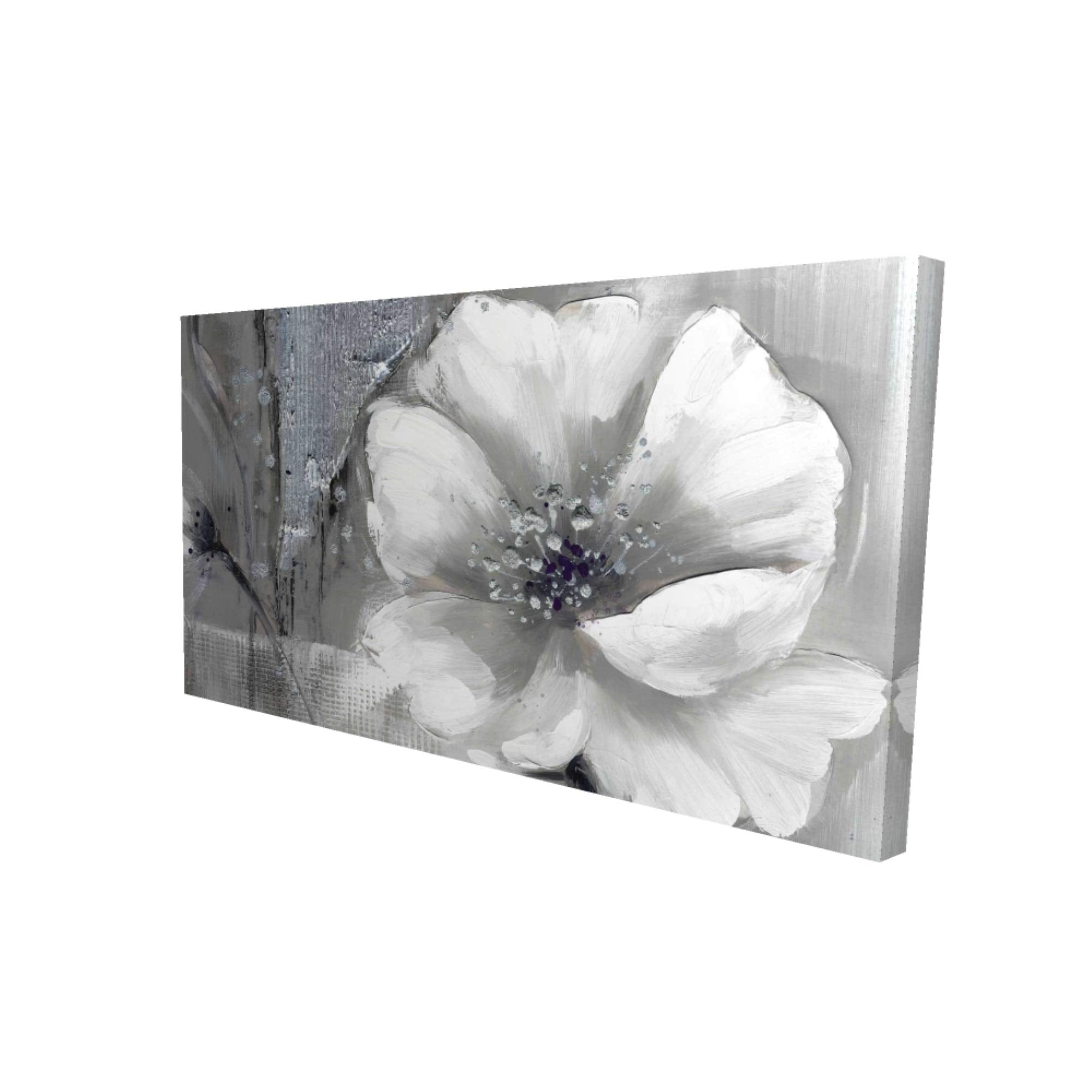 MONOCHROME AND SILVER FLOWERS - Print on canvas by Begin Edition