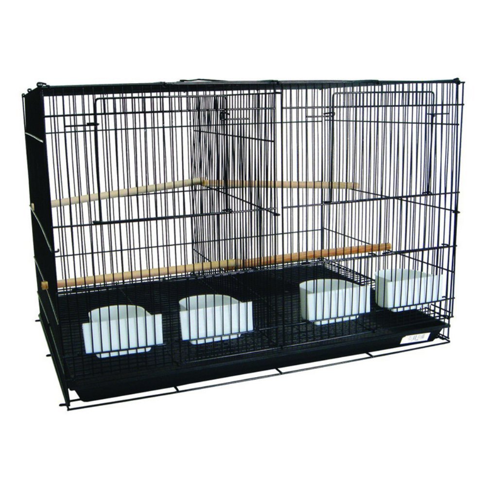Lot of 4 Medium Breeding Cages with Divider, Black