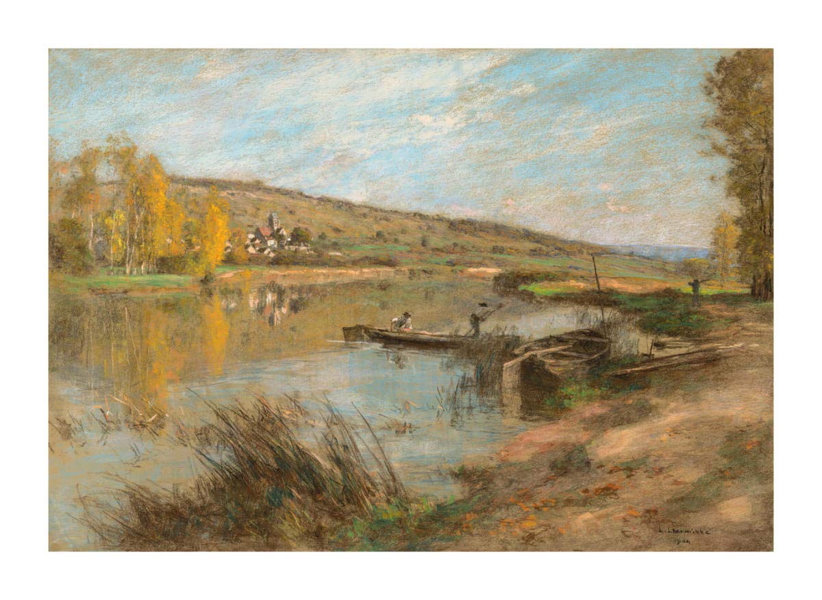 River Marne at Chartre (Quai au Sable, Chartves), 1904 -Paper Art-32x23”