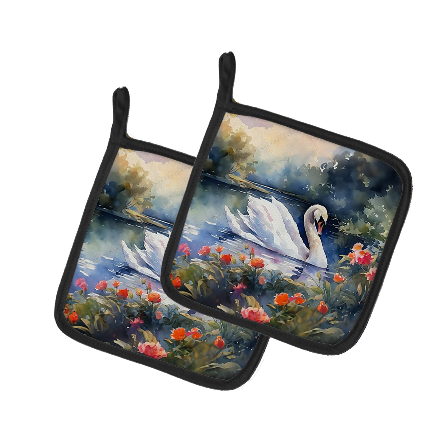 Swan Pair of Pot Holders