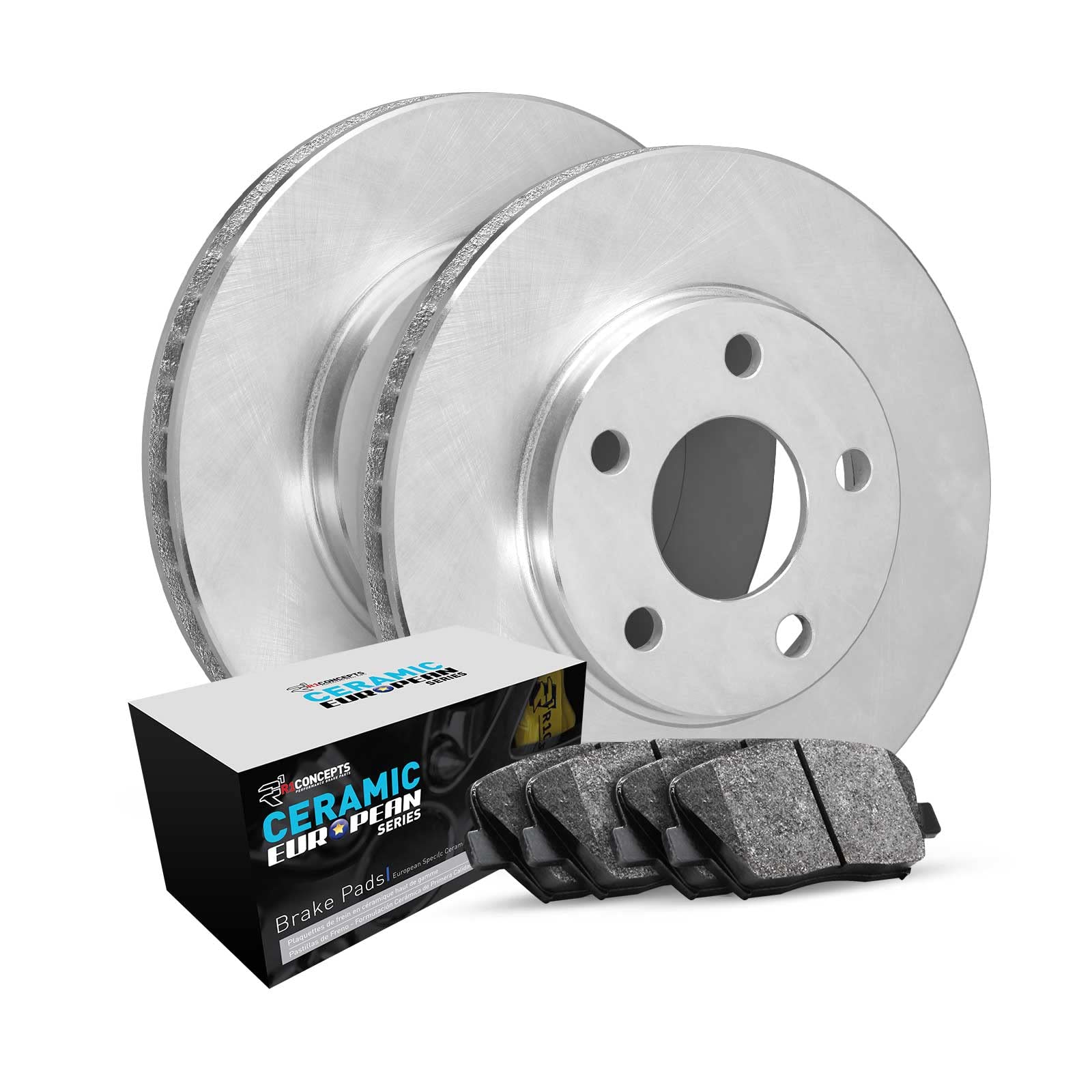 R1 Concepts Disc Brake Rotor Set with Euro Ceramic Pads WFTN1-74182