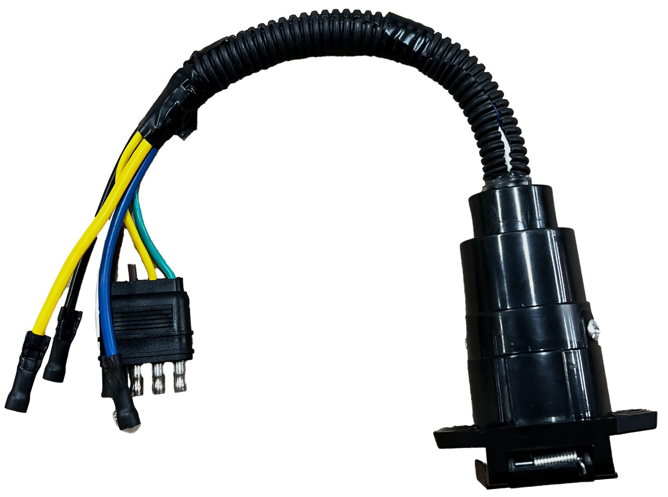 4WAY FLAT TO 7WAY RV SOCKET ADAPTER HARNESS