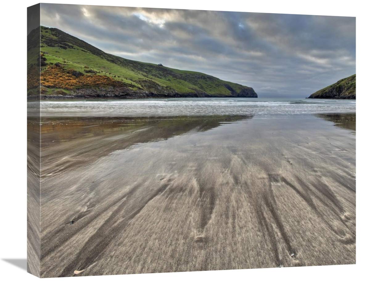 Sand patterns at dawn, Otanerito Beach, New Zealand-Canvas Art-22x18.26”