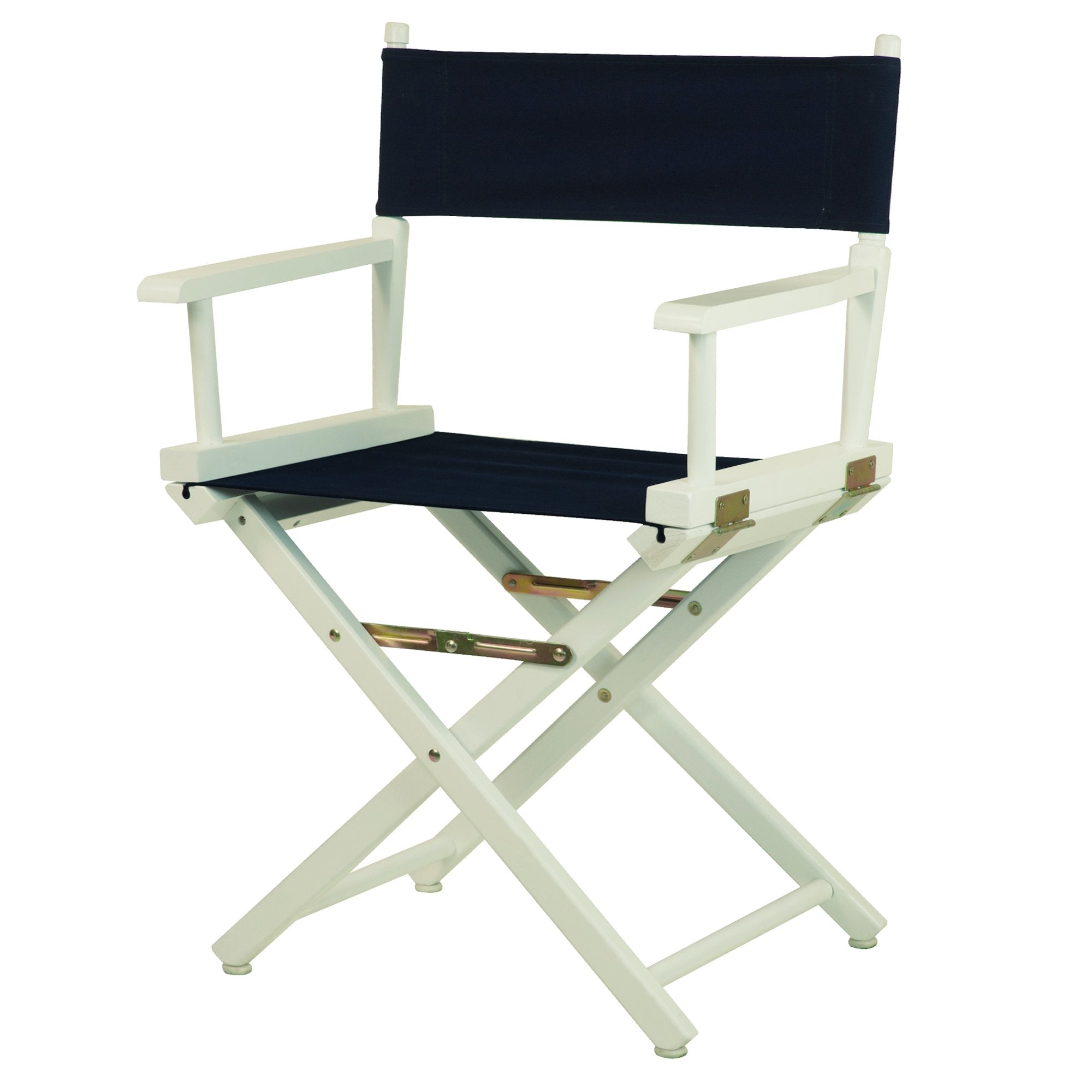 Casafoyer 18″ Director's Chair White Frame-Navy Blue Canvas - (Pack Of 2)