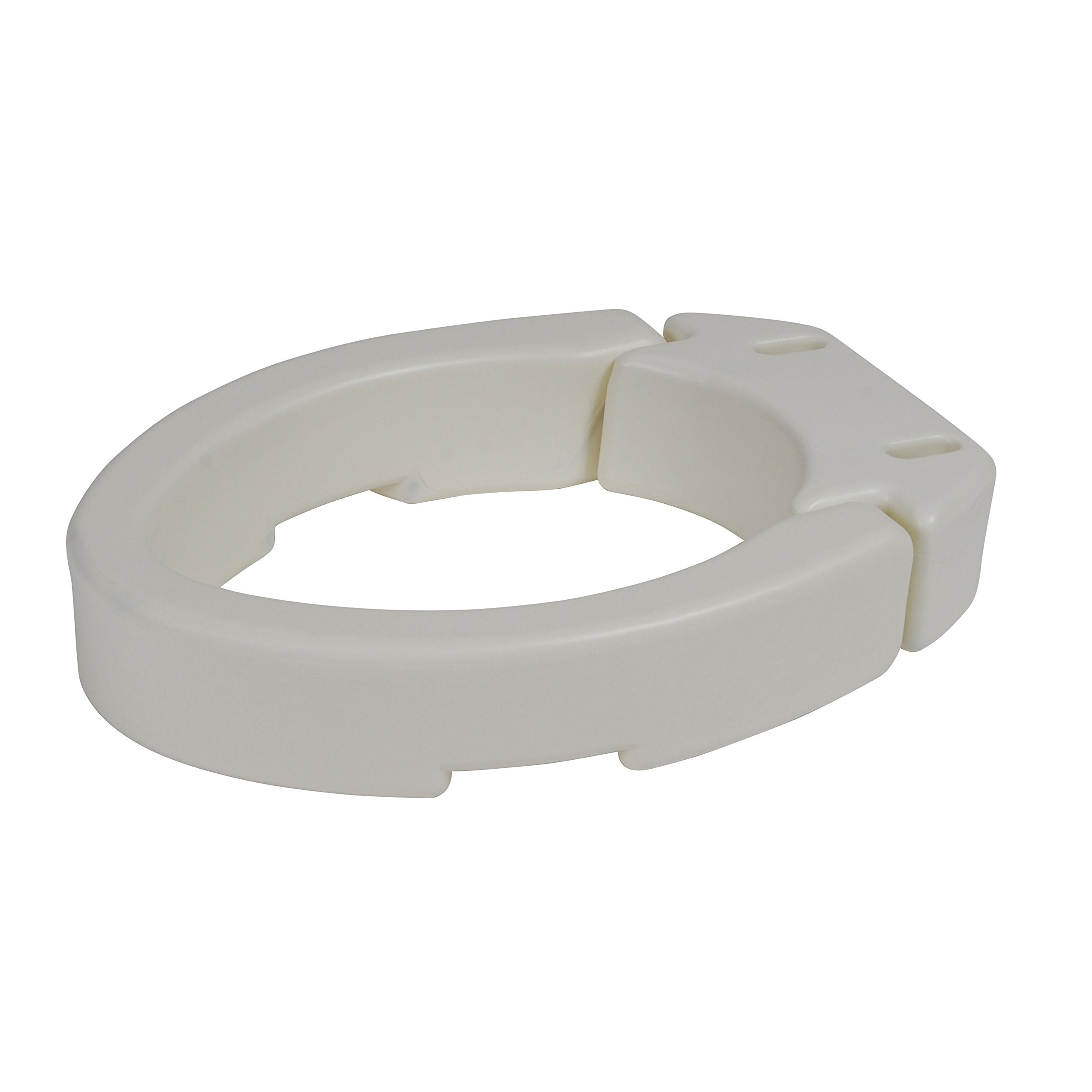 Drive Medical Hinged Toilet Seat Riser, Elongated Seat, White