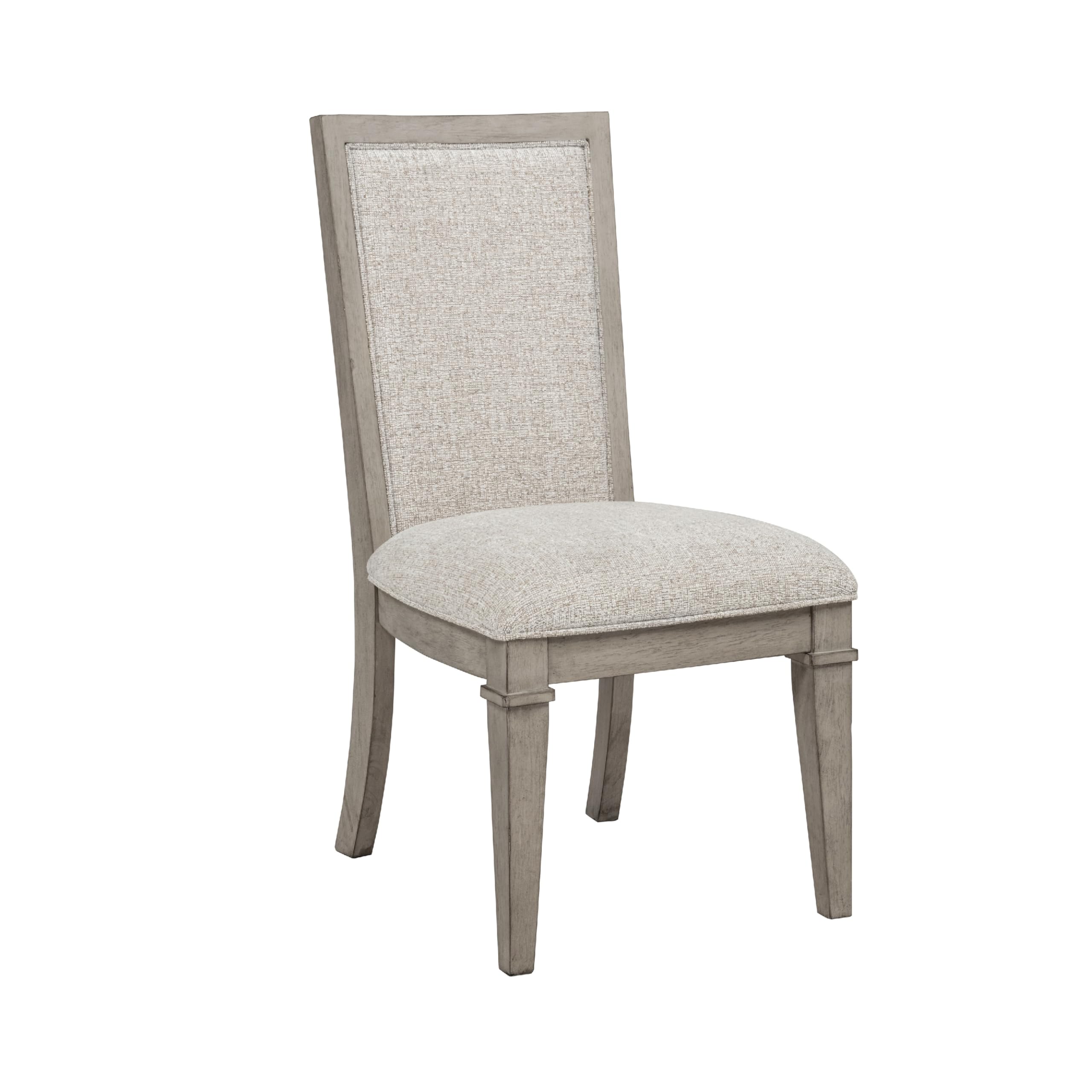 Henry Dining Side Chair Set of 2, Beige Polyester, Vintage Light Cream
