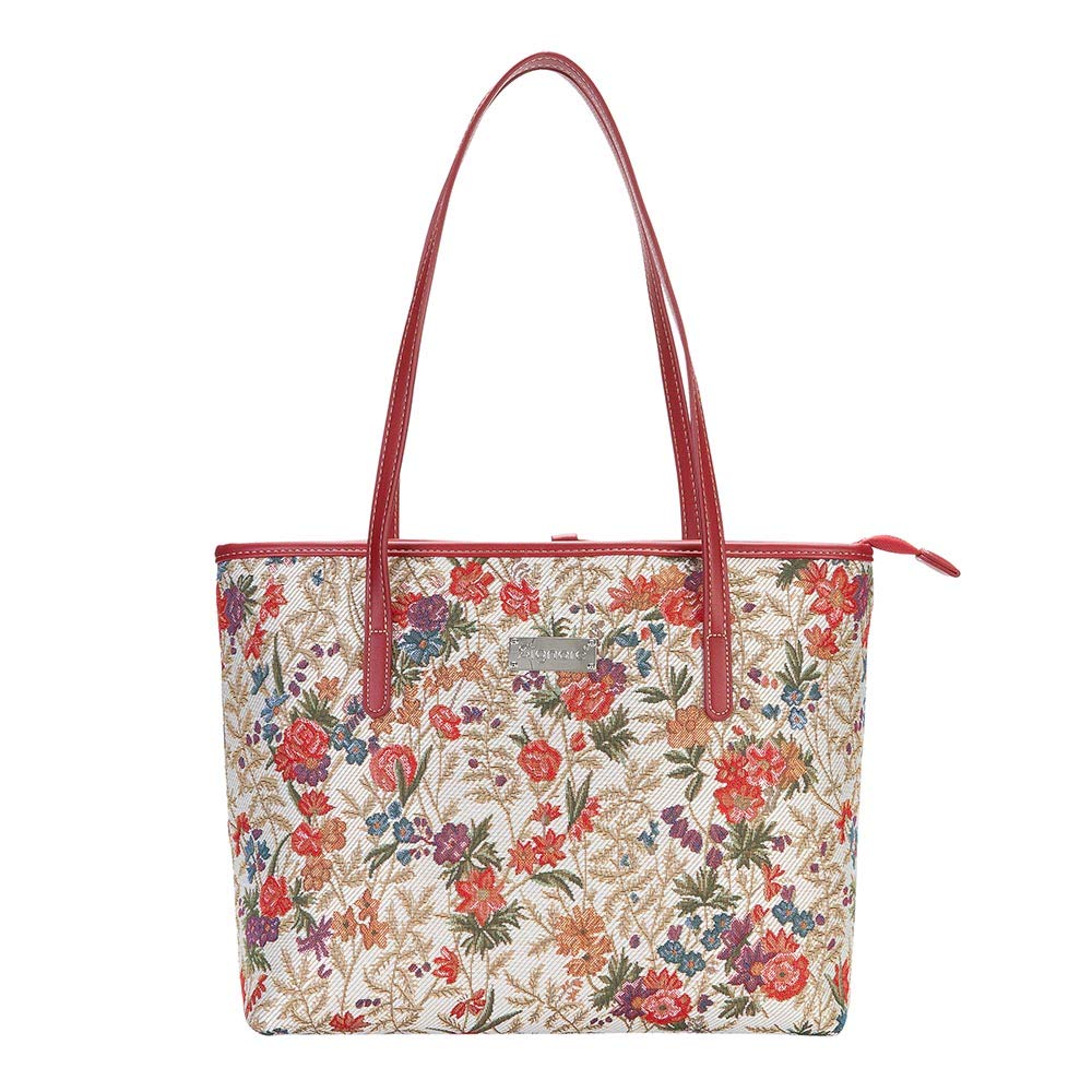 Flower Meadow College/Shoulder Tote Bag