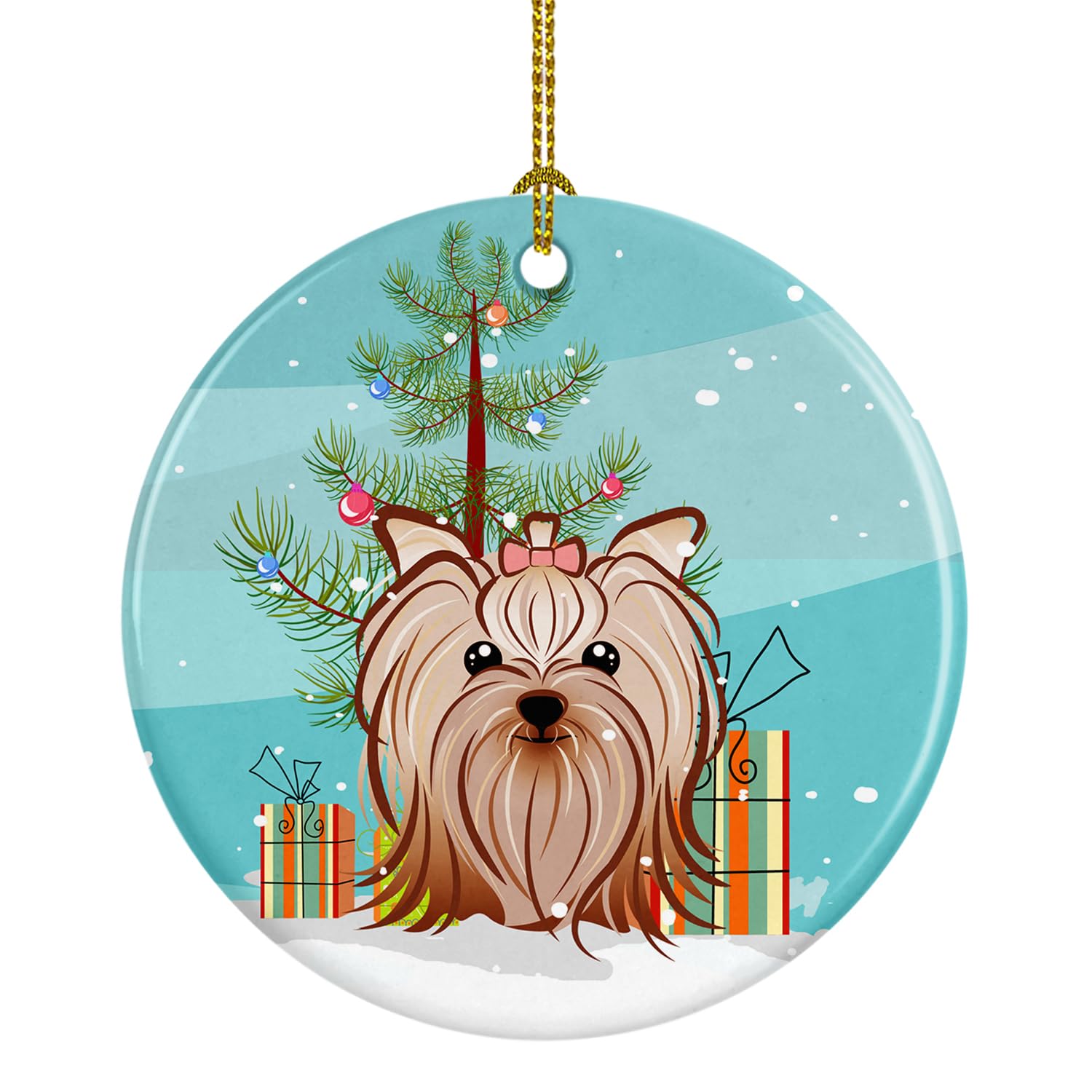 Carolines Treasures Christmas Tree Yorkie Yorkishire Terrier Ceramic Ornament