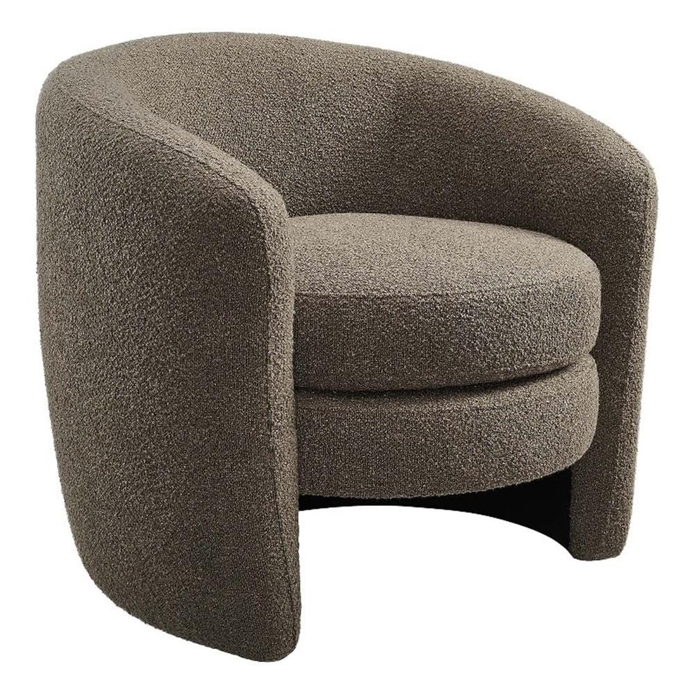 Affinity Upholstered Boucle Fabric Curved Back Armchair