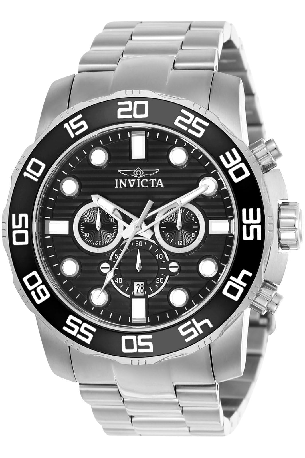 invicta Mens 22226 Pro Diver Quartz Chronograph Black Dial Watch