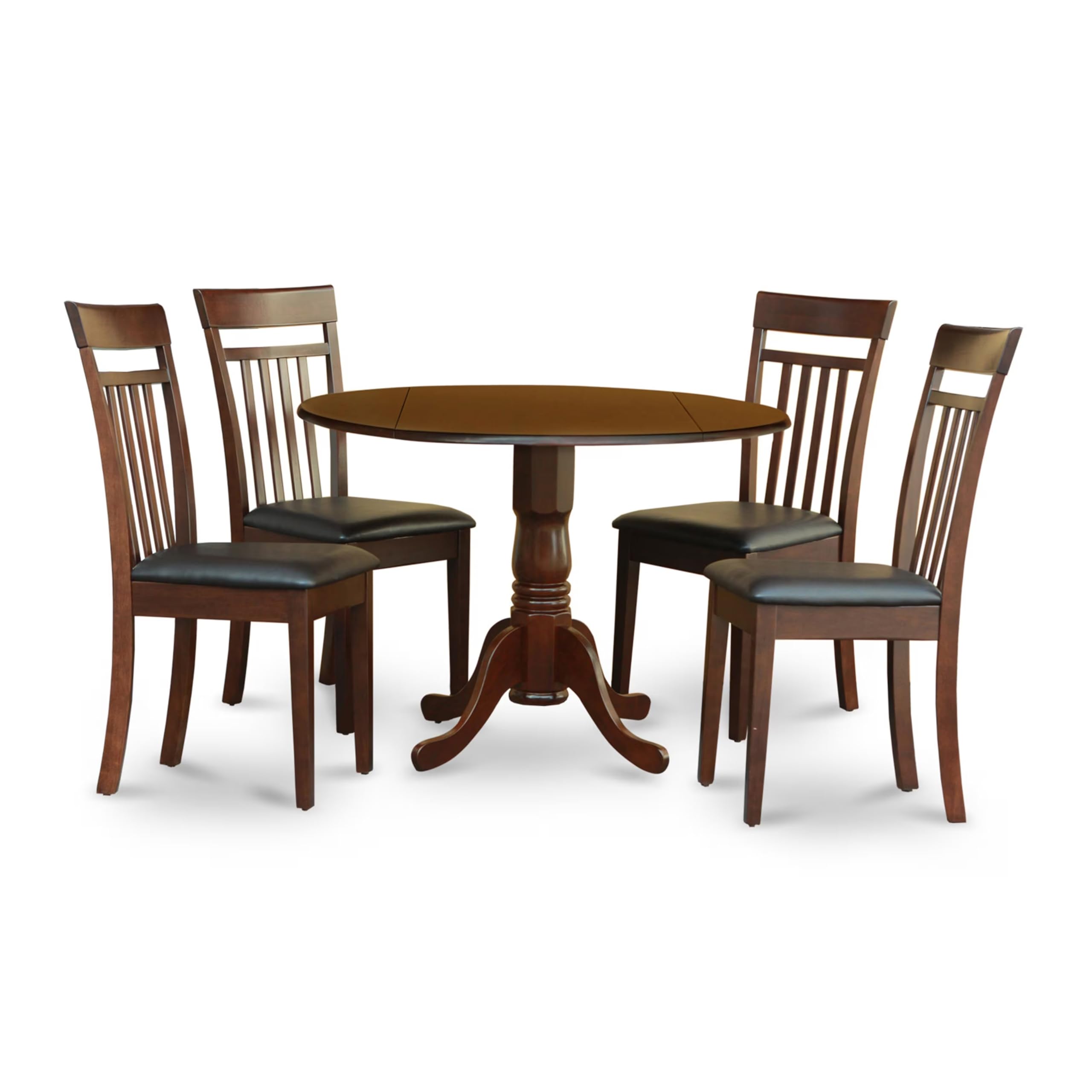 DLCA5-MAH-LC 5 PC Kitchen Table set-small Table-plus 4 Kitchen Chairs