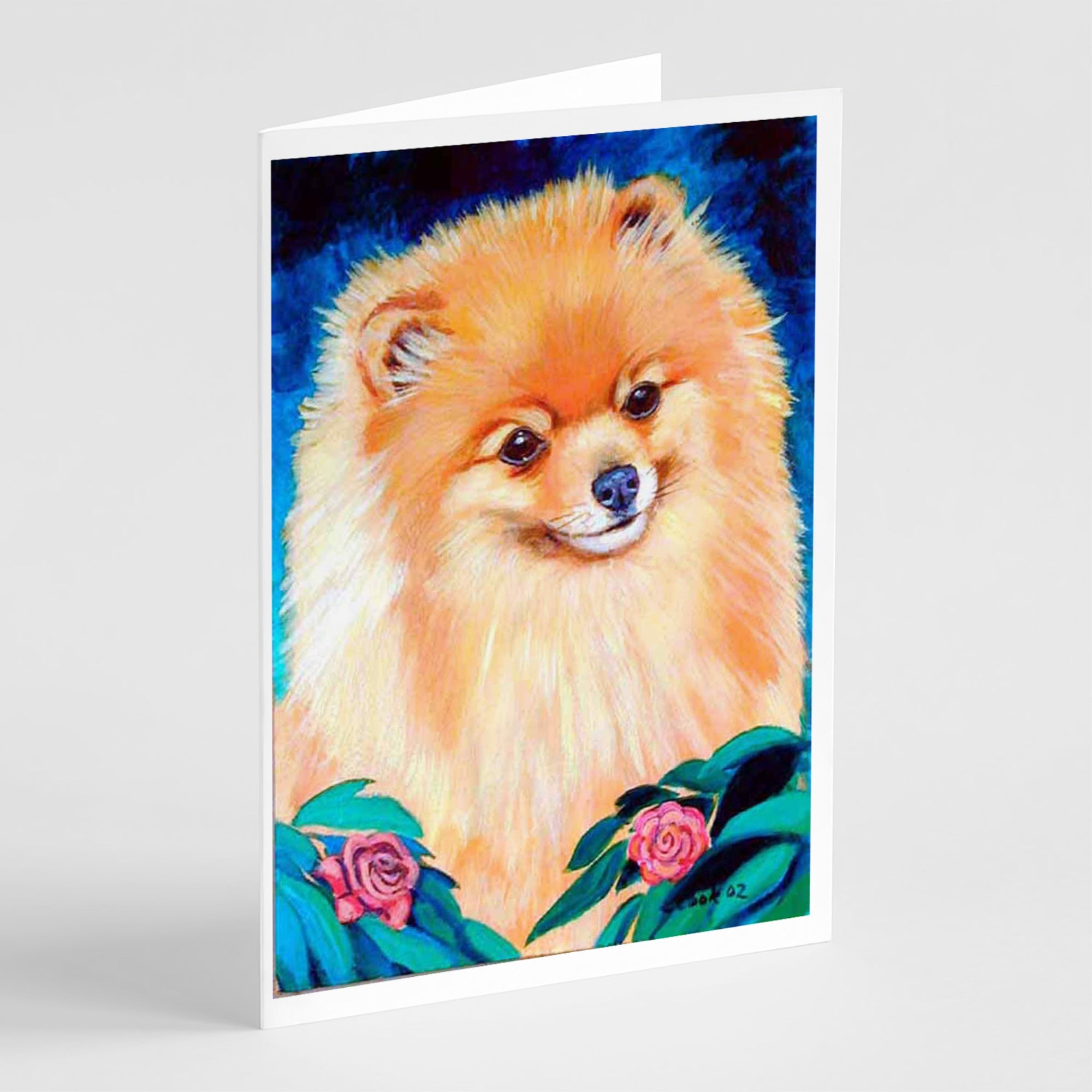 Pomeranian  Greeting Cards And Envelopes Pack Of 8