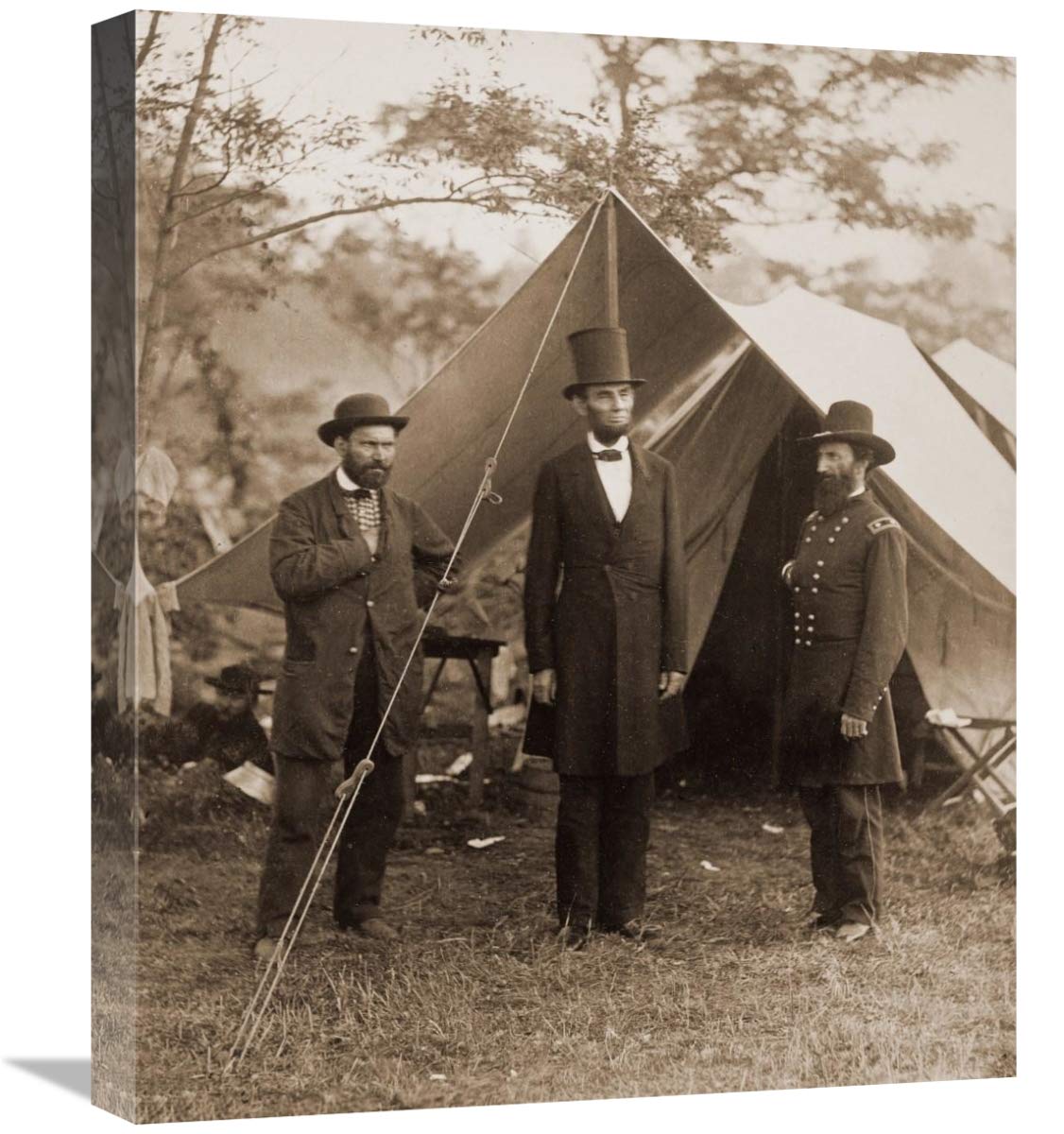 President Lincoln on the Battlefield of Antietam, Maryland, October 2, 1862-Canvas Art-18.26x22”