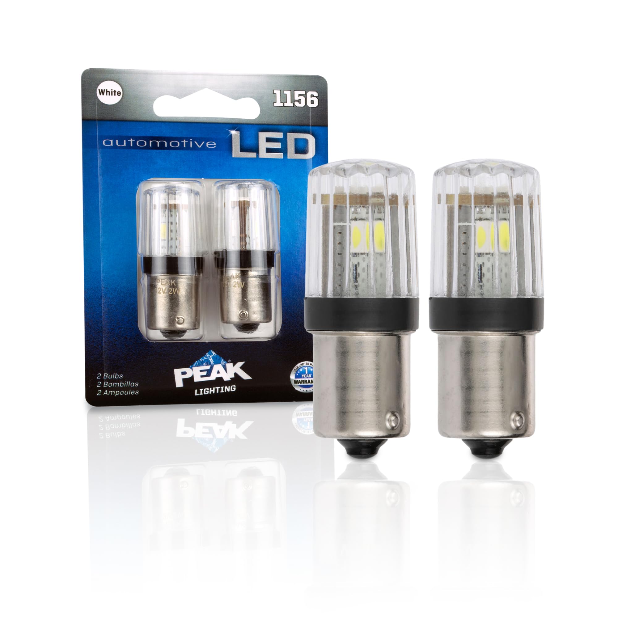 Peak LED Forward Lighting Miniature Automotive Bulb 1156, (Pack of 1)