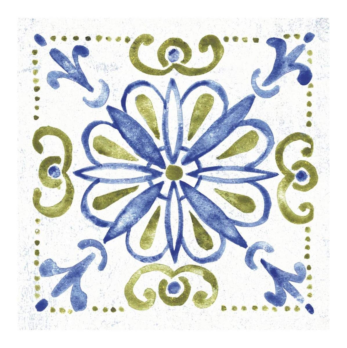 Tile Stencil IV -Paper Art-20x20”