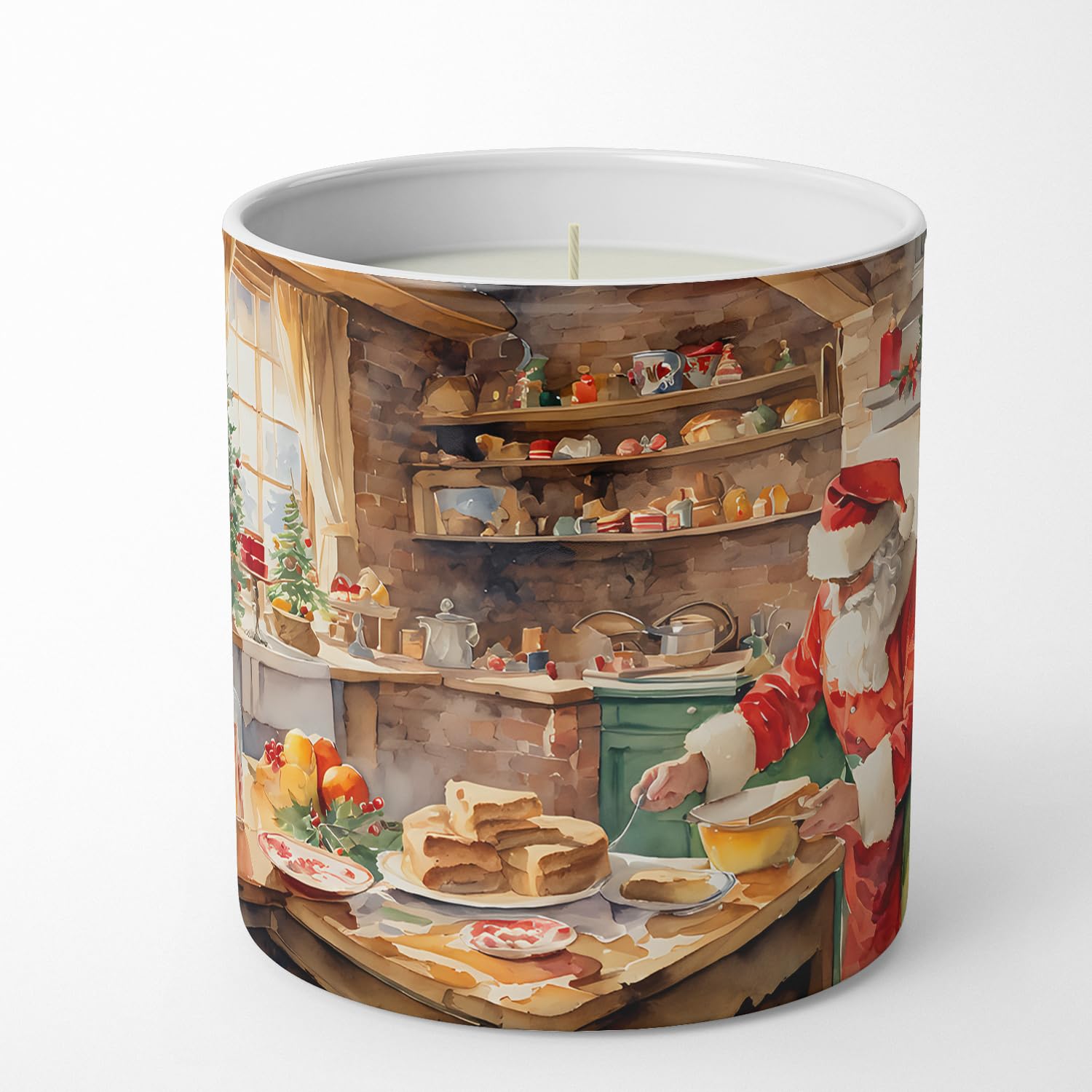 Cookies with Santa Claus Papa Noel Decorative Soy Candle