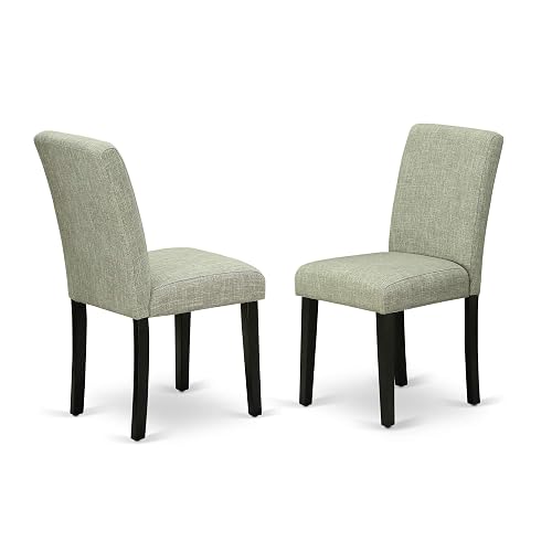 Yardlio Charming Shitake Linen Parsons Chairs: Modernize Dining Room with Captivating Design