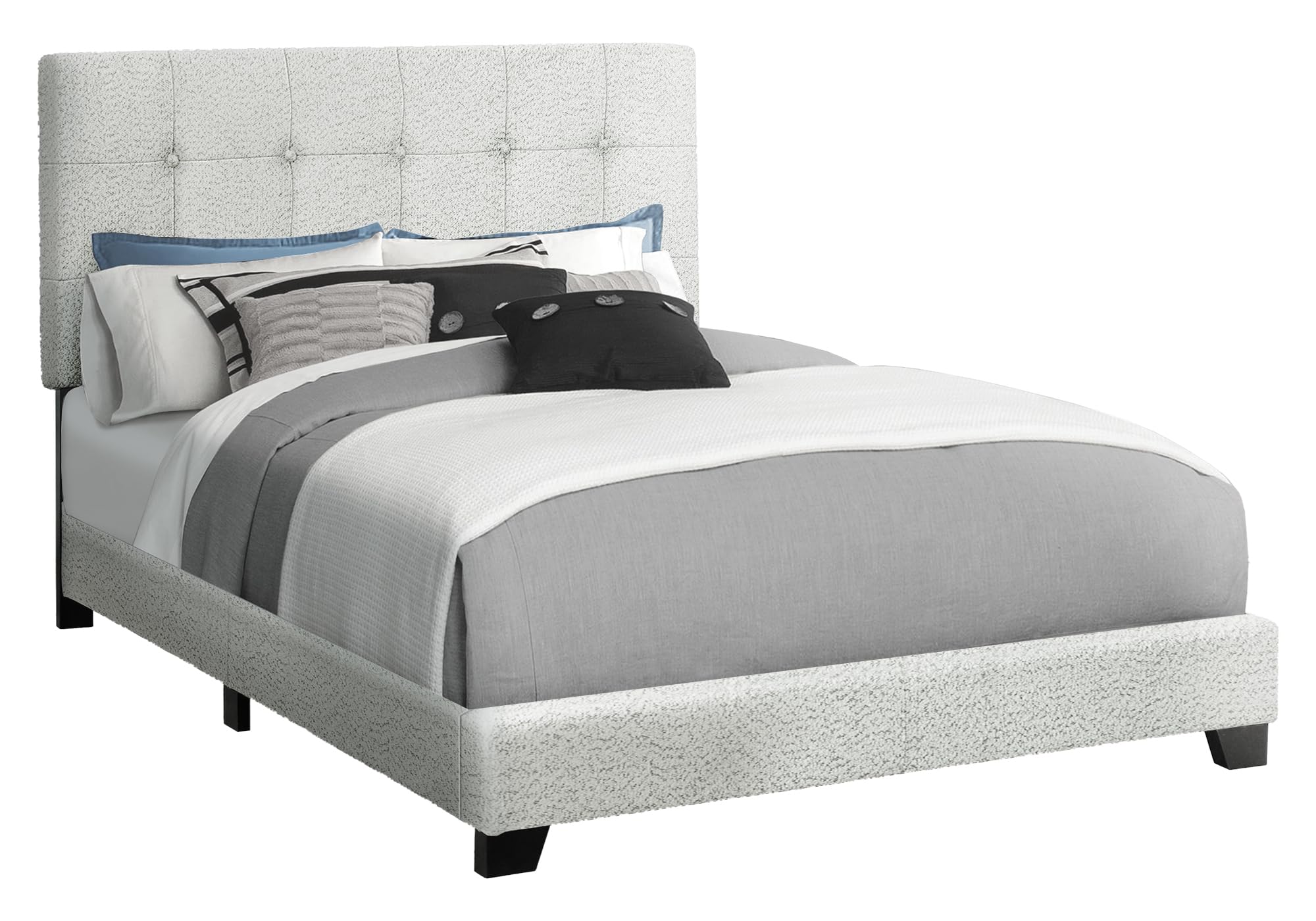 Bed, Full Size, Bedroom, Upholstered, Frame Only, Transitional