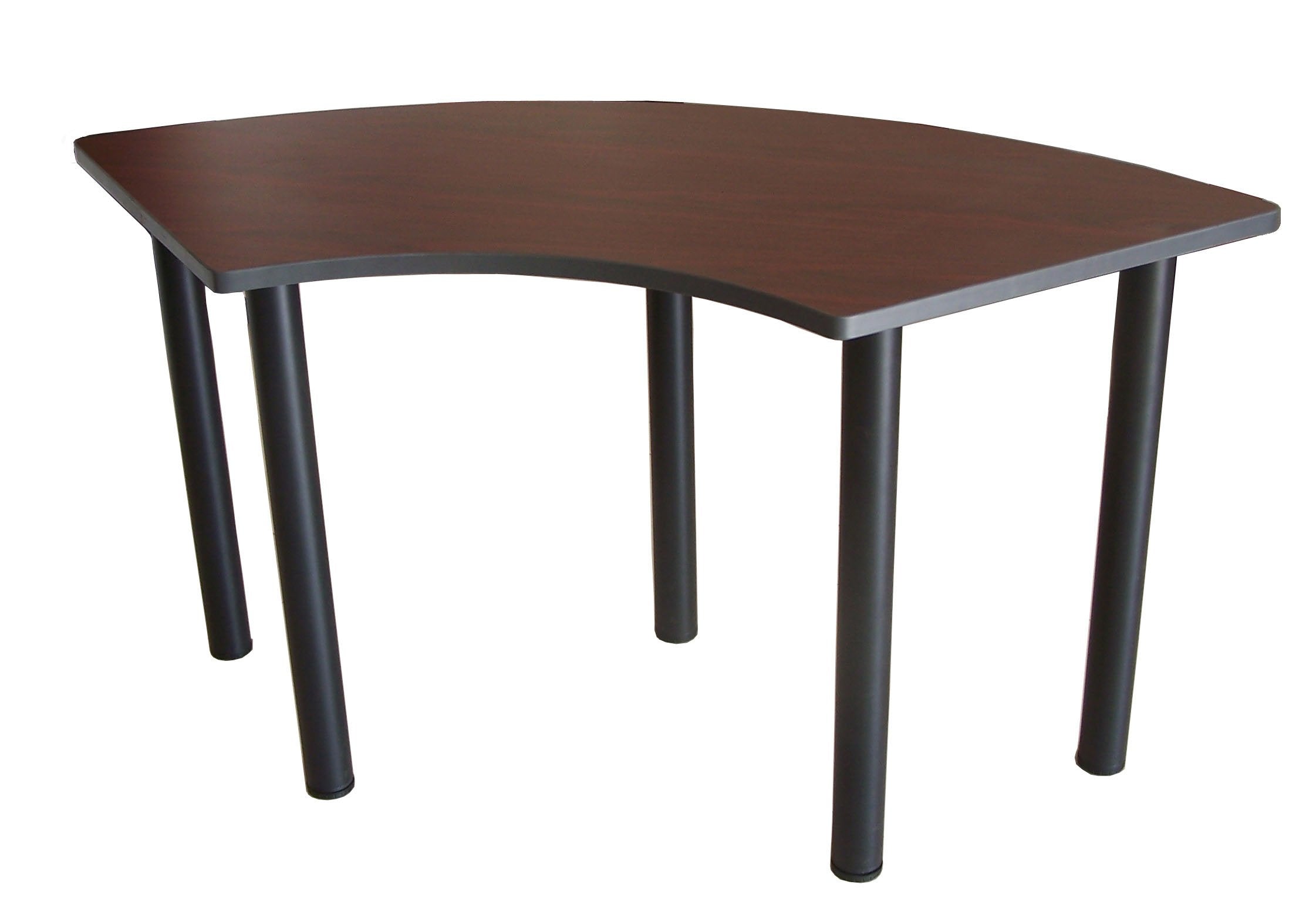 Boss Training Table Crescent 24D X 59″W Mahogany″