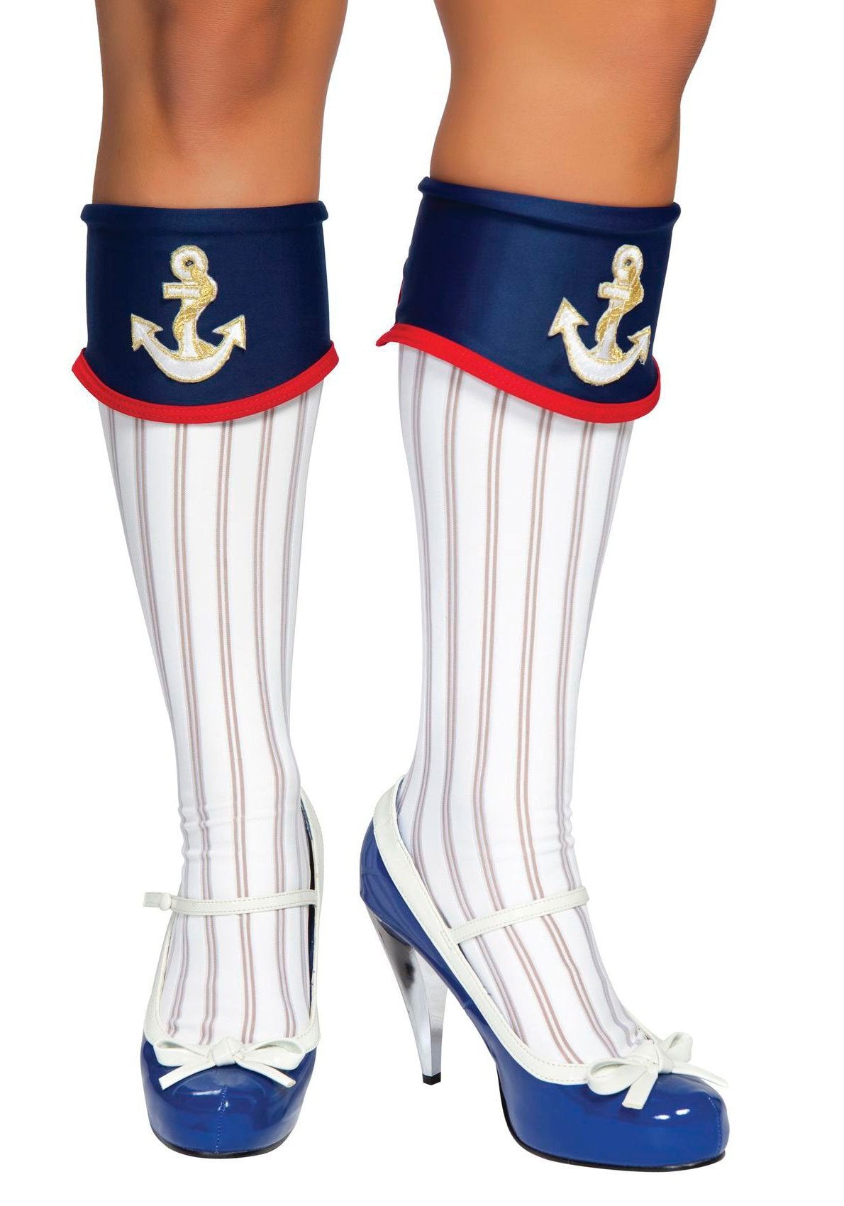 Ship Shape Leggings Blue/White - One Size