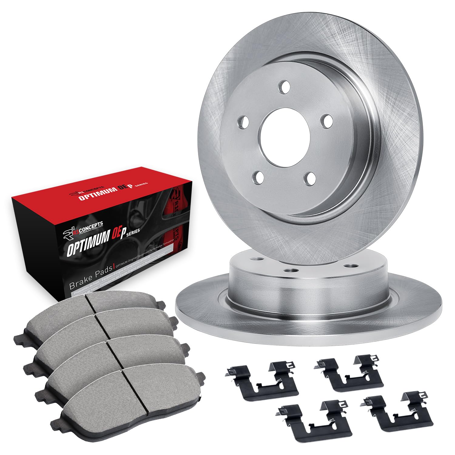 R1 Concepts Disc Brake Rotor Set with Optimum Oe Pads and Hardware WFUH1-03399