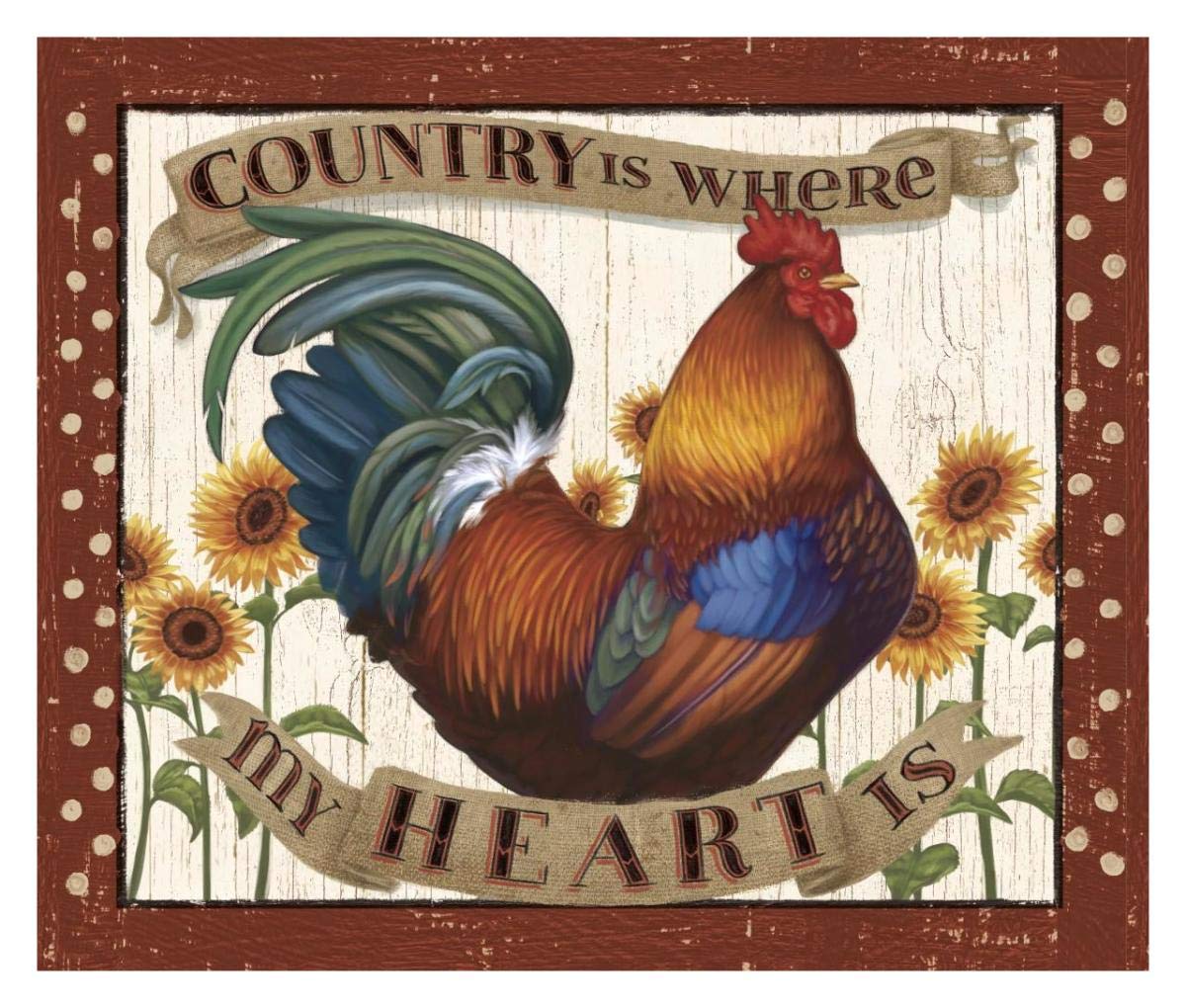 Country Heart I Dots v2 -Paper Art-32x27.2”