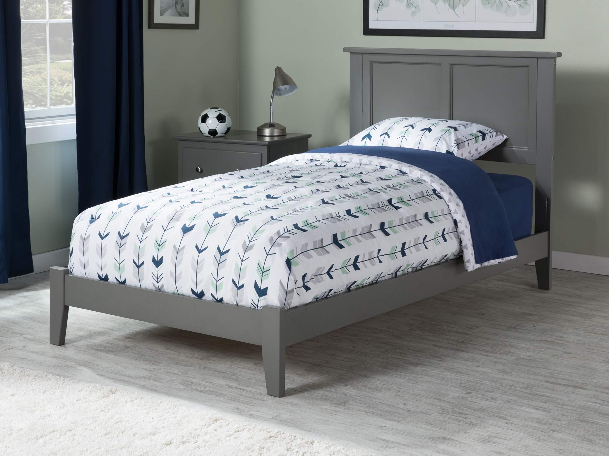 Madison Twin XL Foundation Bed in Grey
