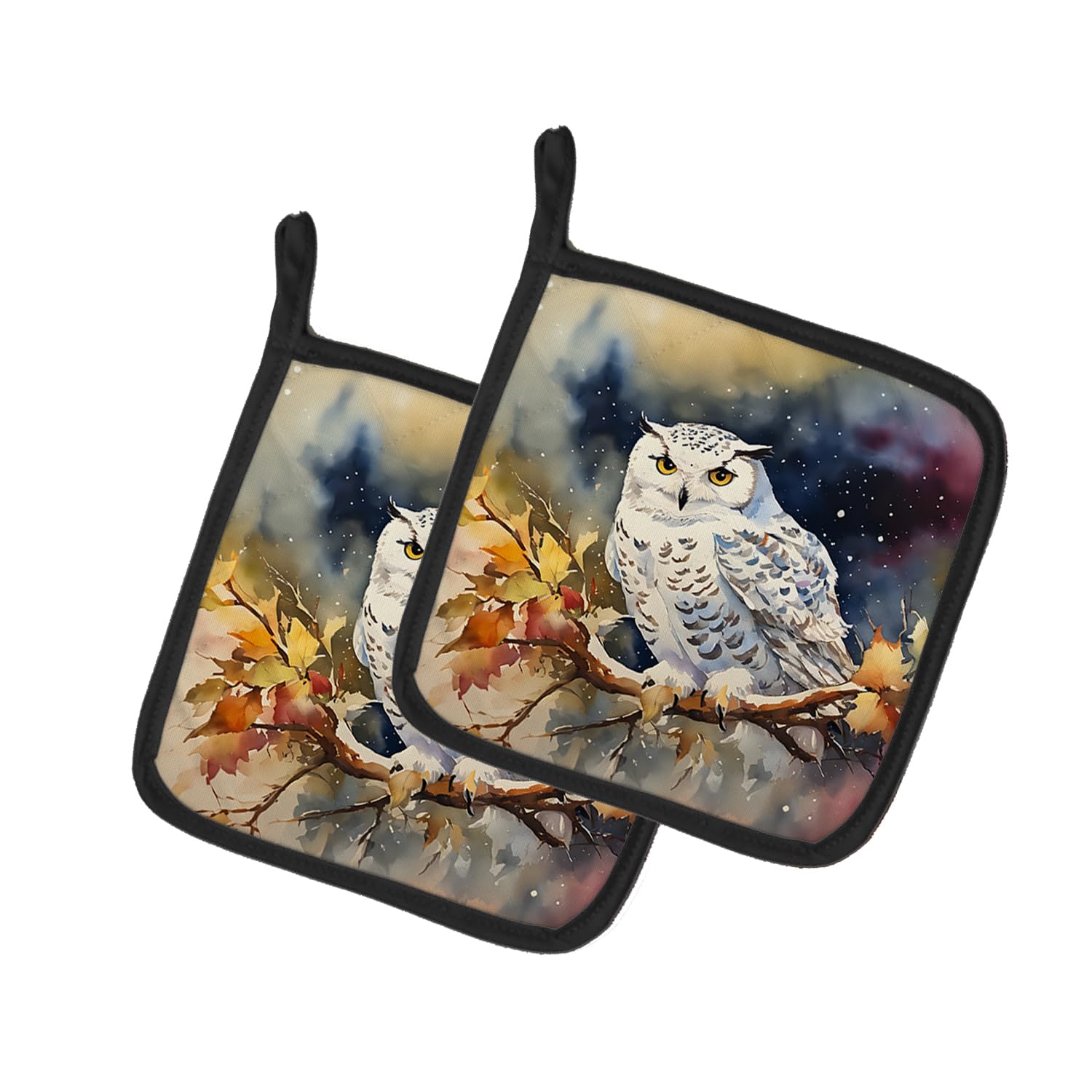 Snowy Owl Pair of Pot Holders
