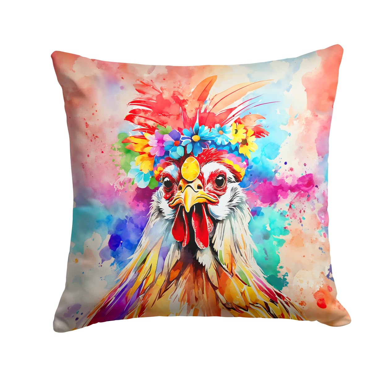 Hippie Animal Polish Poland Rooster Throw Pillow