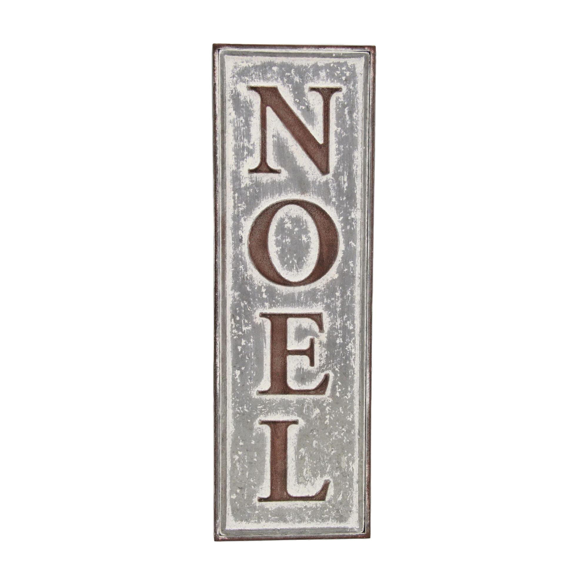 Clarke Galvanized Vertical Noel Wall Sign