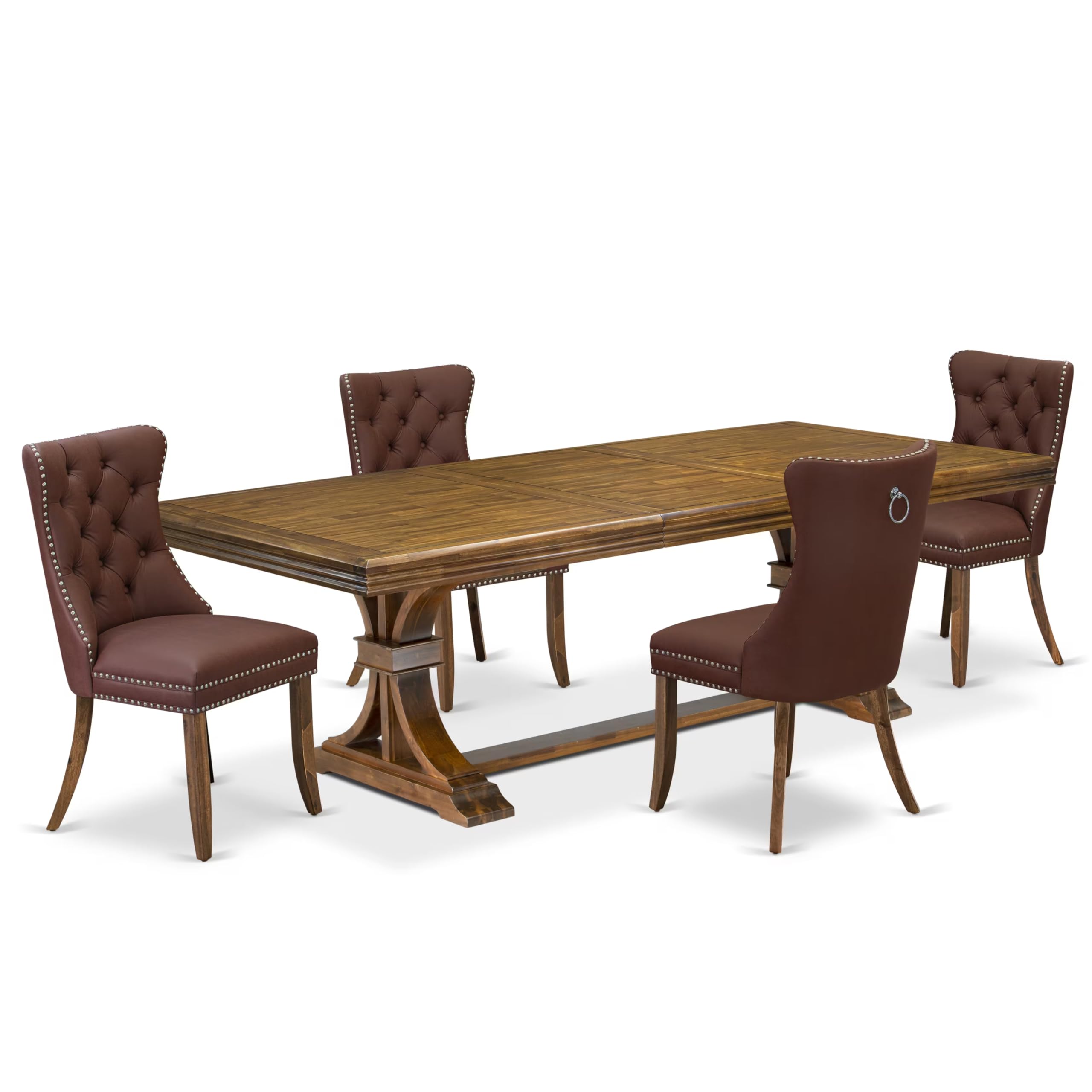 5 Pieces Dining Table Set Contains a Rectangle Table and 4 Chairs