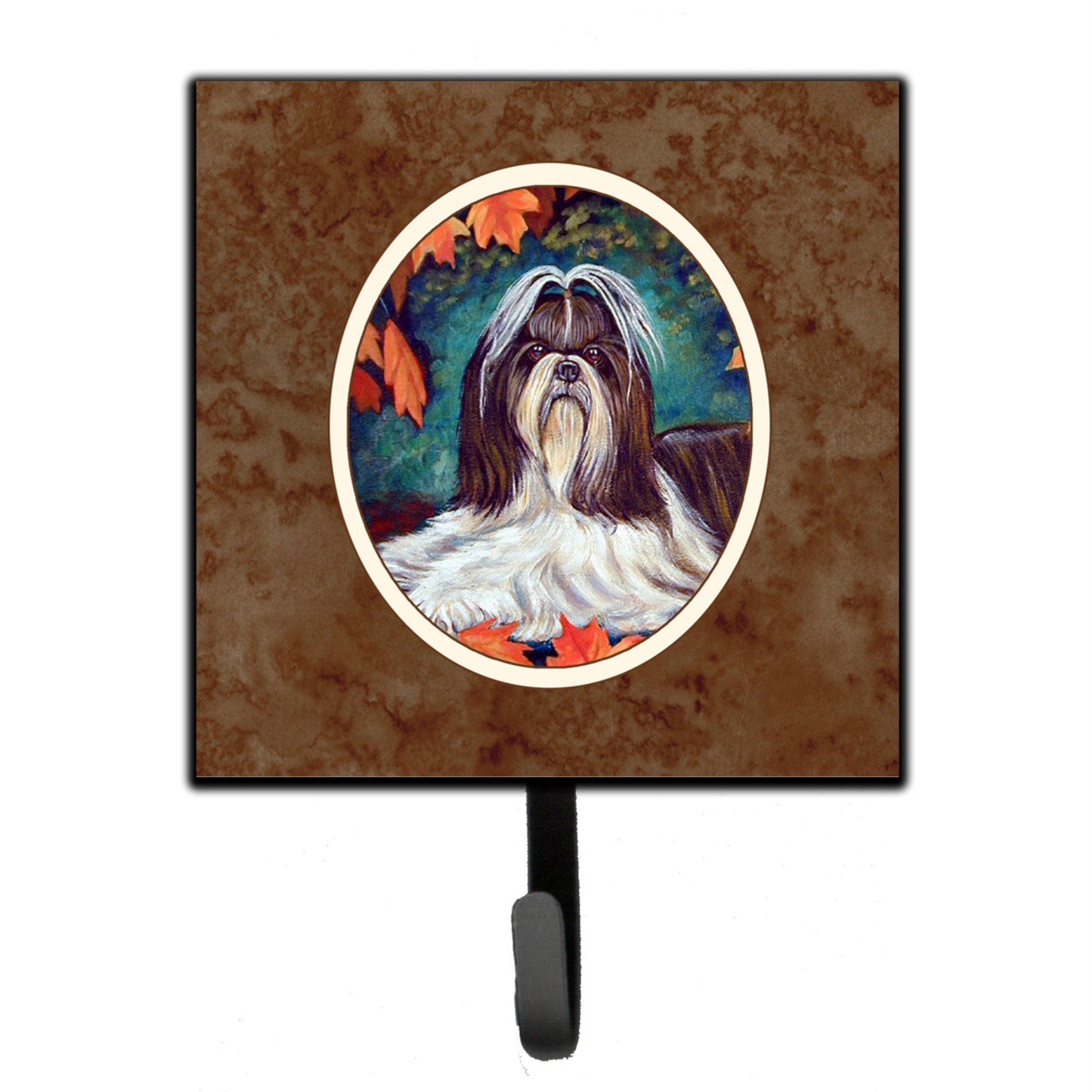Caroline'S Treasures Autumn Leaves Shih Tzu Leash Or Key Holder 7182Sh4, Small, Multicolor