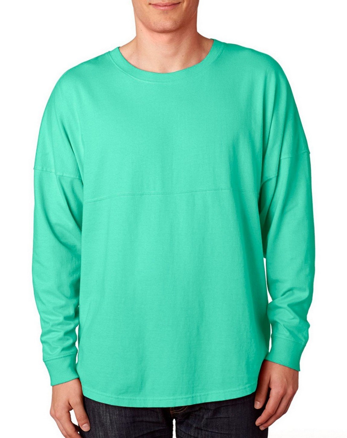 J. America Unisex Game Day Jersey Long Sleeve T-Shirt - Mint, M