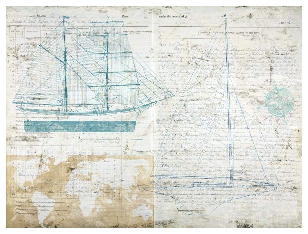Classic Sailing-Paper Art-50x38”