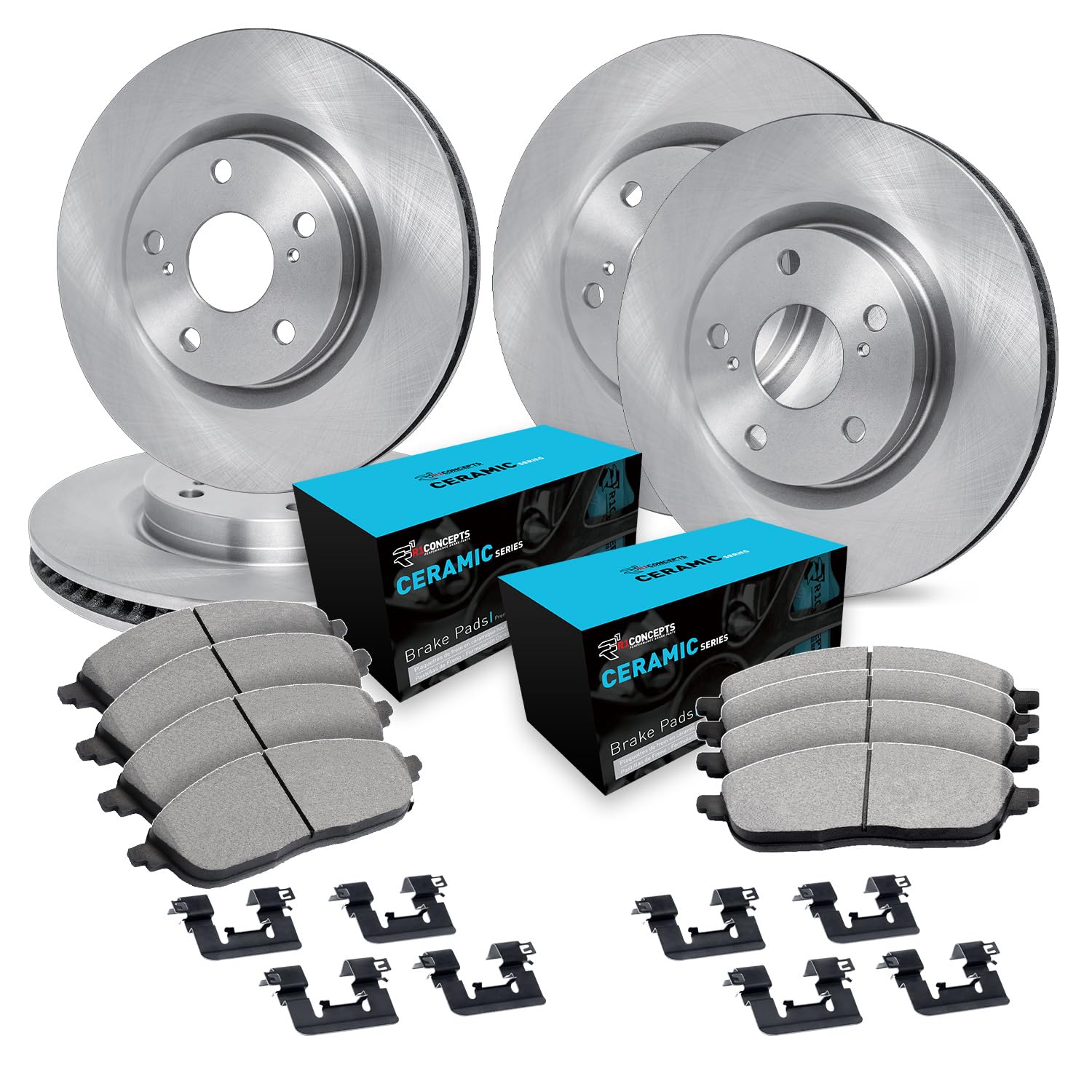 R1 Concepts Disc Brake Rotor Set with Ceramic Pads and Hardware WFWH2-54113