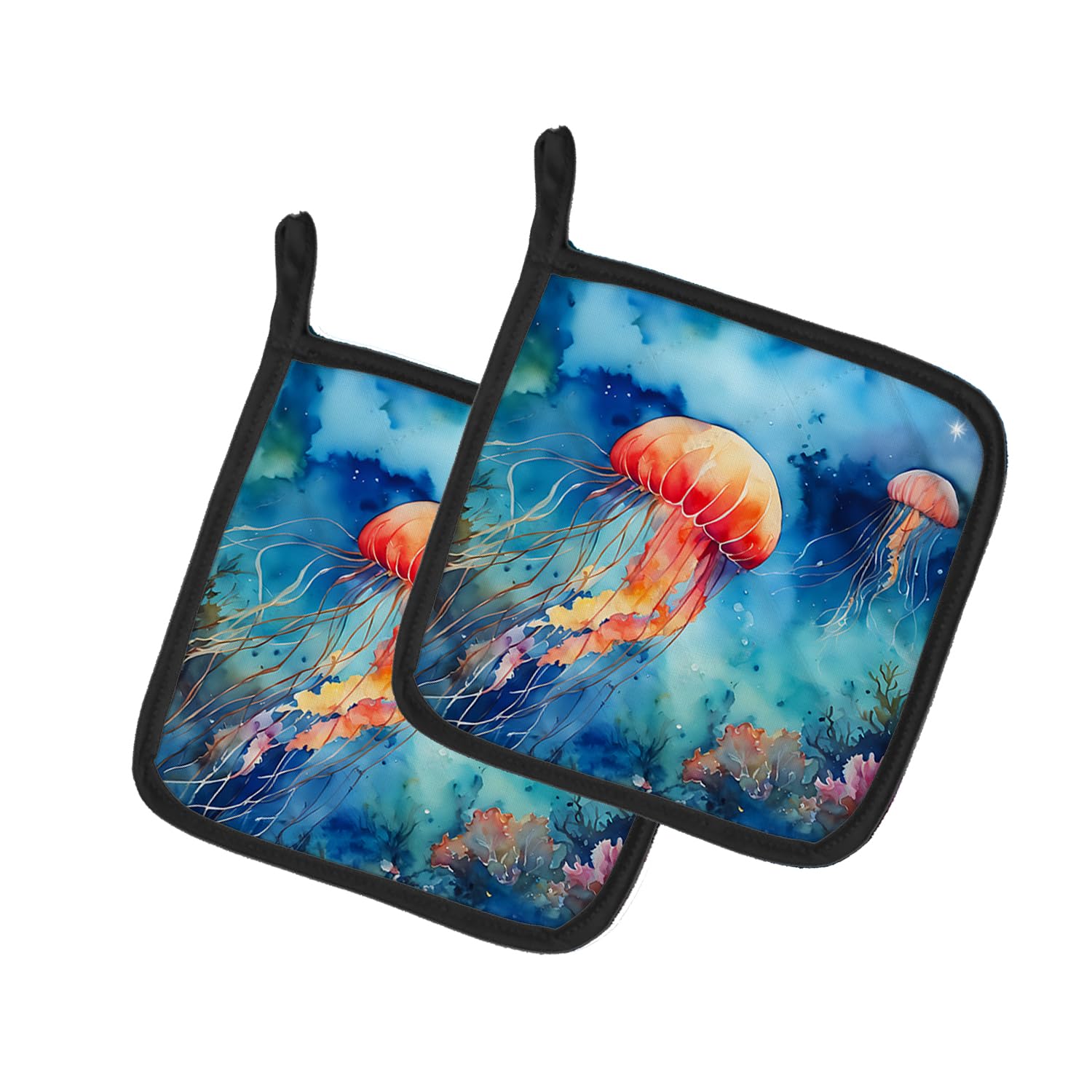 Jellyfish Pair of Pot Holders