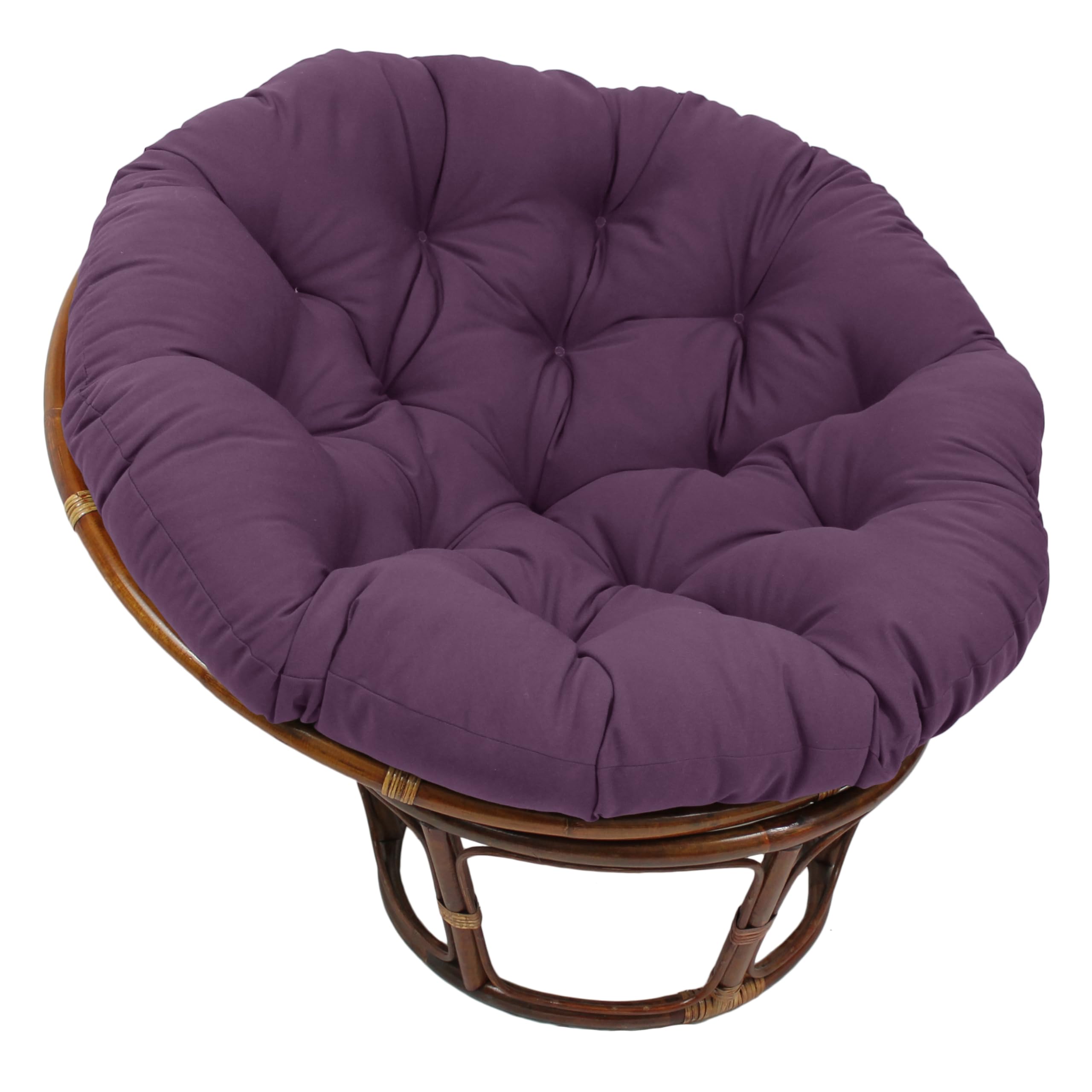 44-inch Solid Twill Papasan Cushion (Fits 42-inch Papasan Frame) - Grape