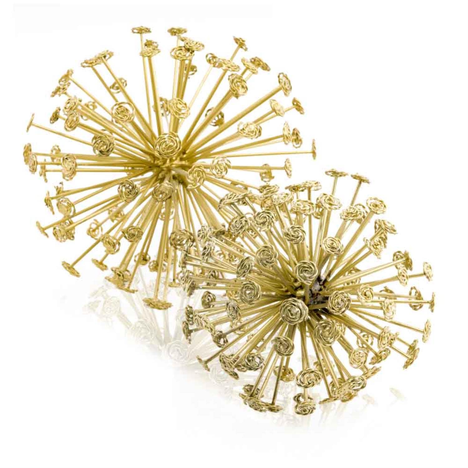 Modern Day Accents Starburst Gold Spheres - Set Of 2 Object,
