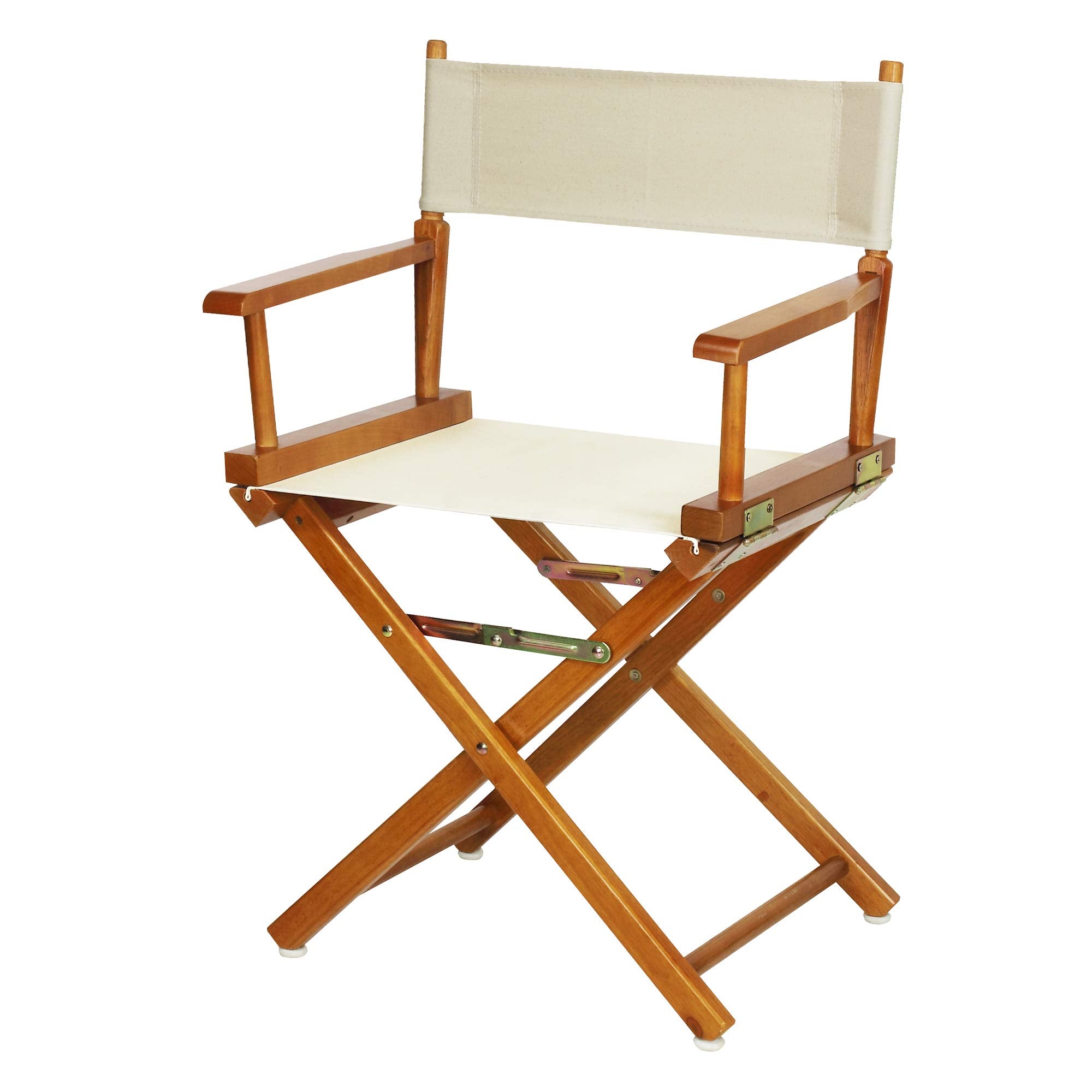 Casafoyer 18″ Director's Chair Honey Oak Frame-Natural/Wheat Canvas - (Pack Of 2)