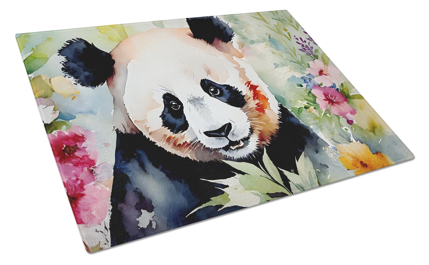 Carolines Treasures DAC2969LCB Panda Glass Cutting Board Large Decorative Tempered Glass Kitchen Cutting and Serving Board Large Size Chopping Board