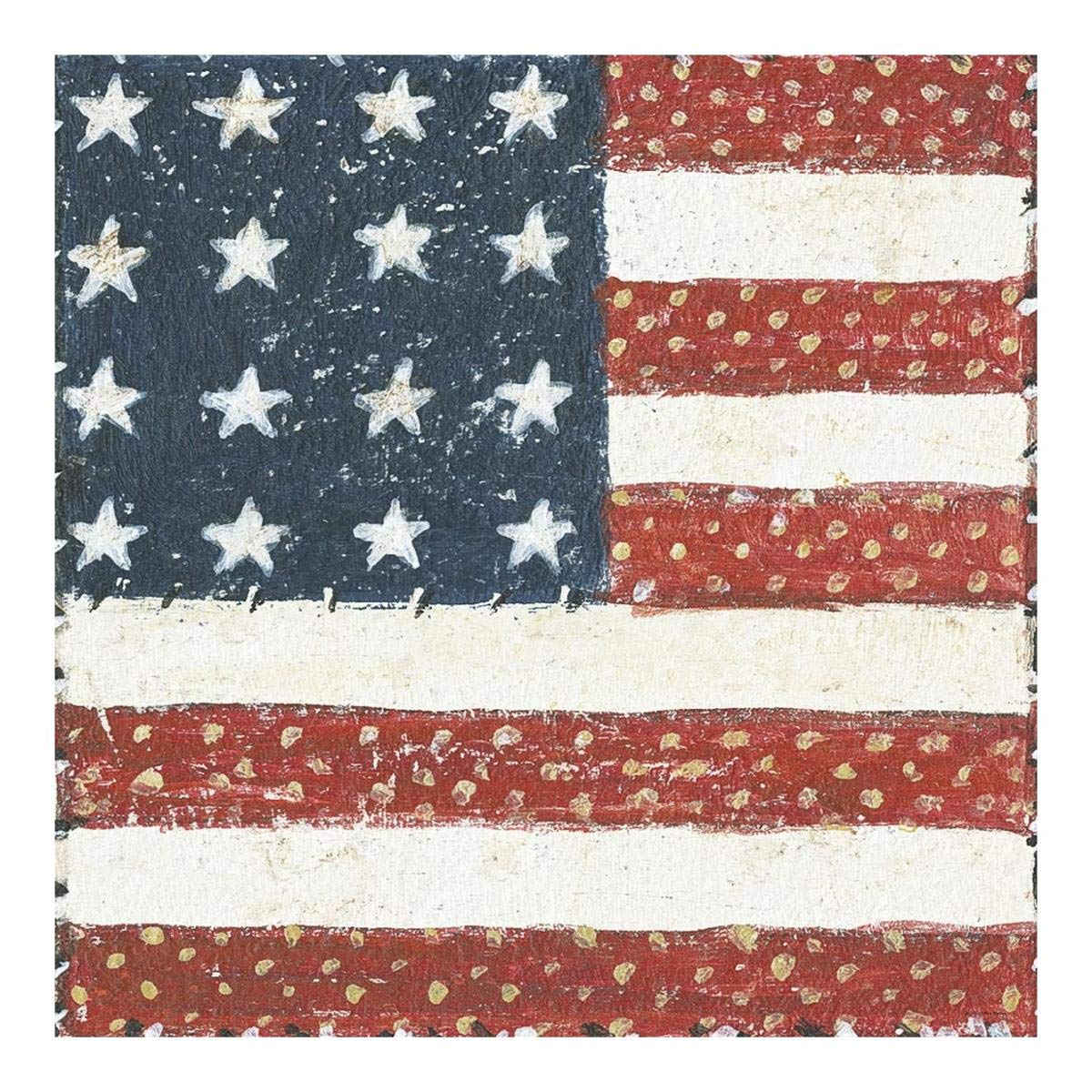 Americana Quilt IV -Paper Art-20x20″