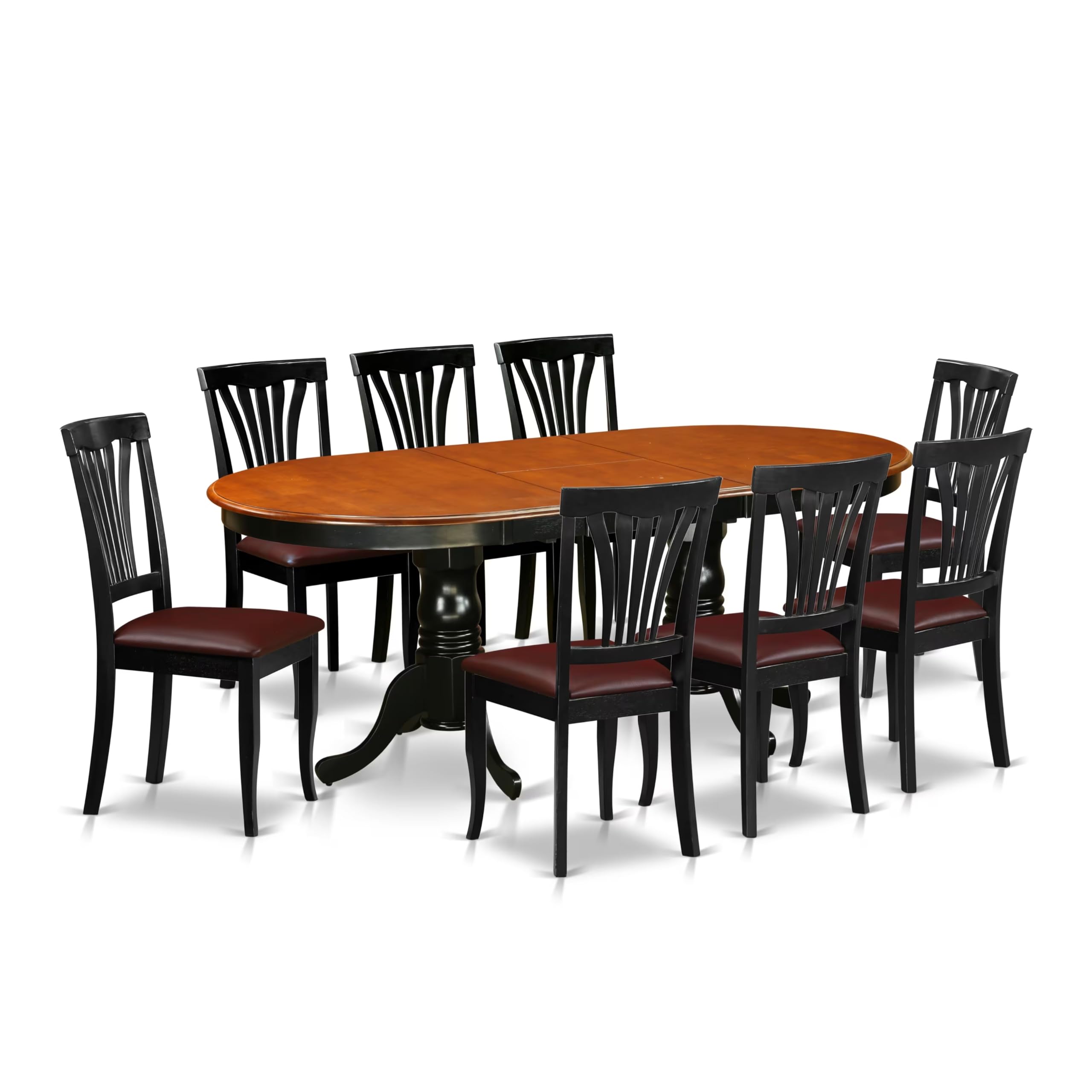 9  Pc  Dining  room  set-Dining  Table  with  8  Wooden  Dining  Chairs