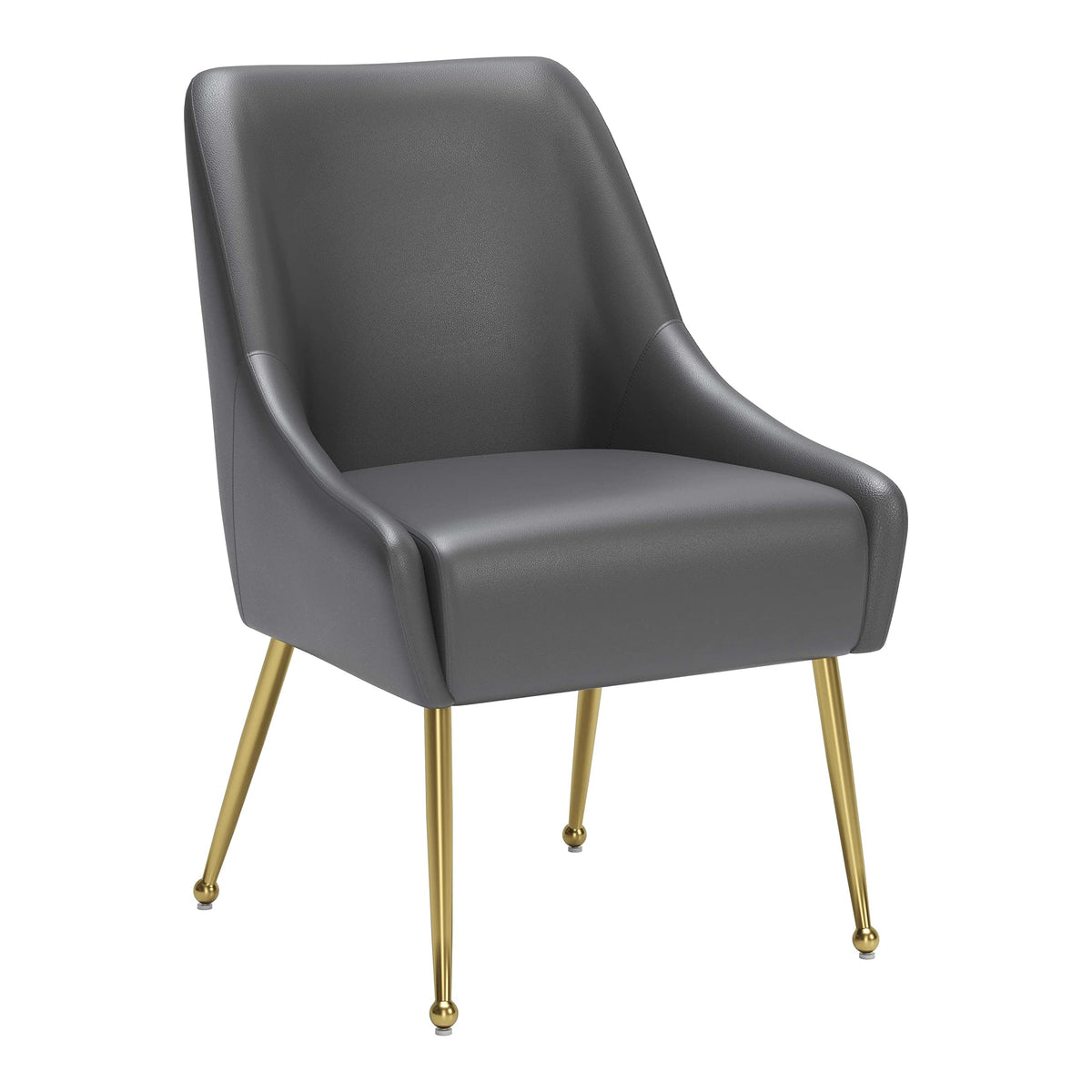 Zuo Maxine Dining Chair Gray & Gold