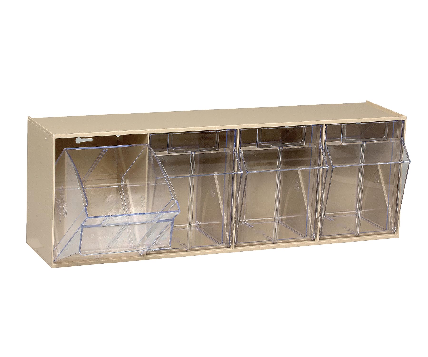 Quantum Storage Systems Qtb304Iv 4 Drawers Tip Out Cabinet Part Organizer Ivory 9 H X 24 W X 7 D