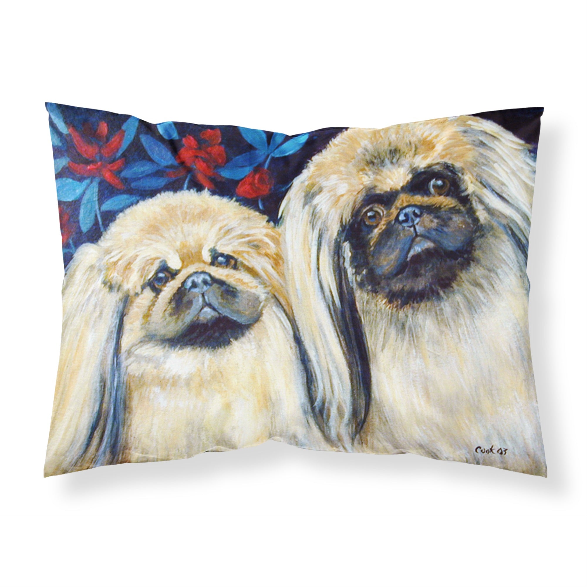 Caroline'S Treasures 7193Pillowcase What A Pair Of Pekingese Moisture Wicking Fabric Standard Pillowcase, Large, Multicolor