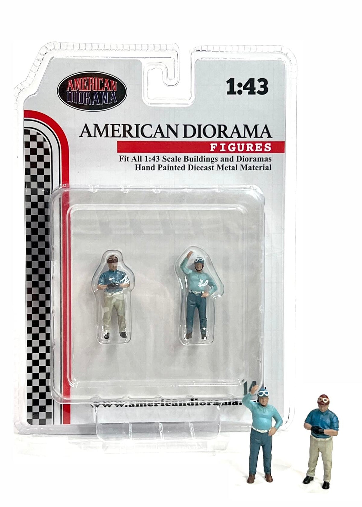 American Diorama Racing Legend 1950S Theme (Set Of 2) Diecast Figures For 1/43 Scale Models Ad-76447