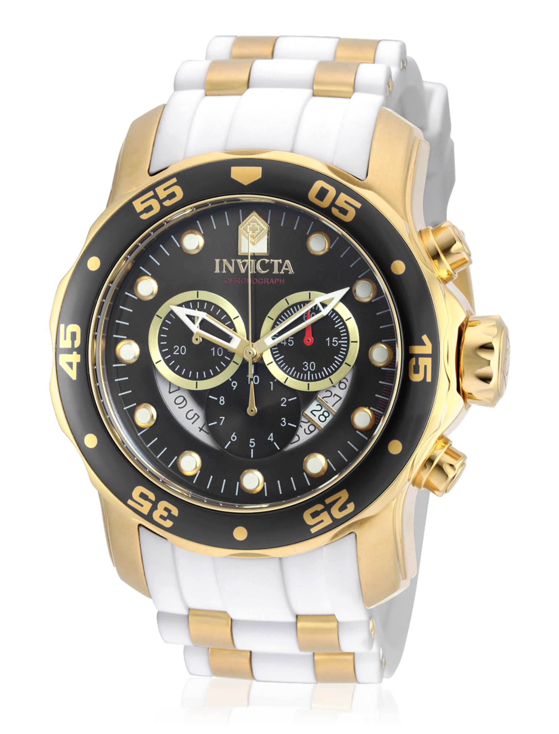 Invicta Mens 20289 Pro Diver Quartz Chronograph Platinum Dial Watch