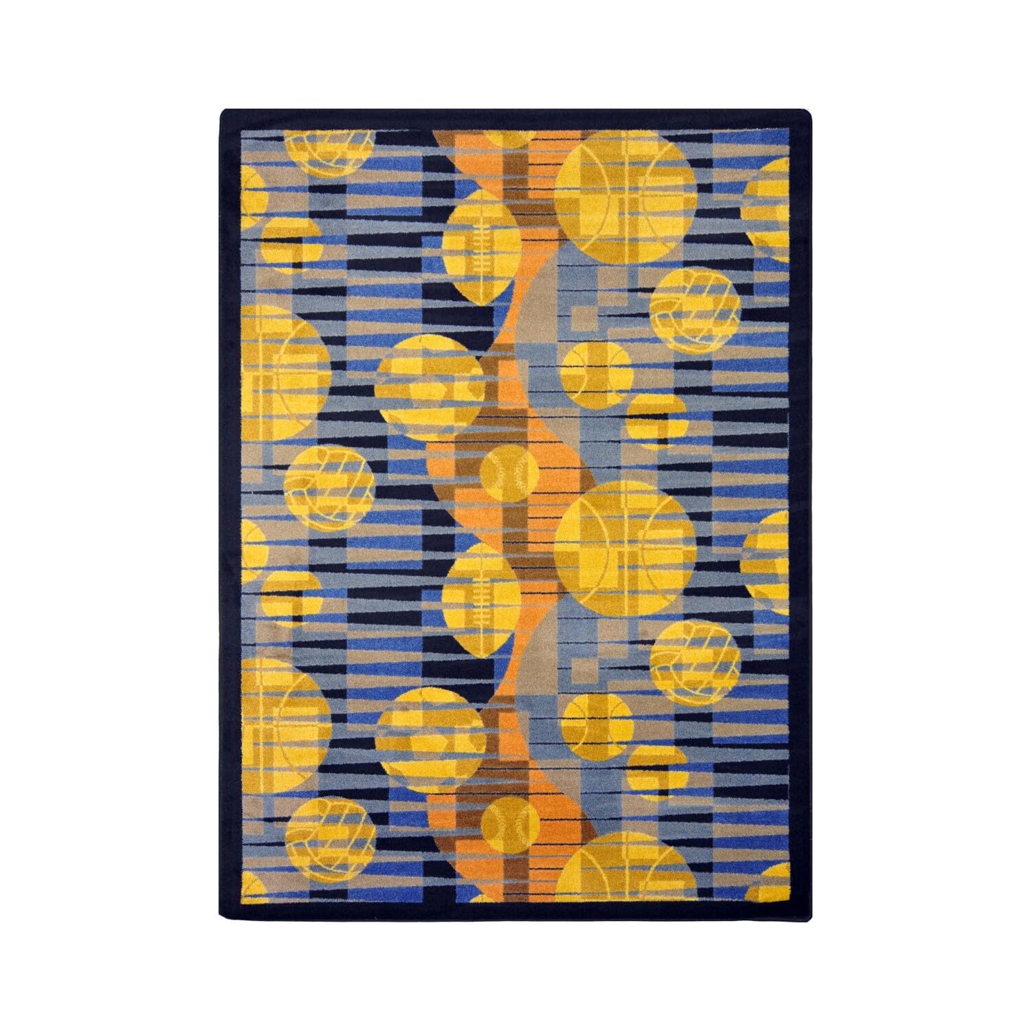 Keeping Score 109 x 132??area rug in color Blue