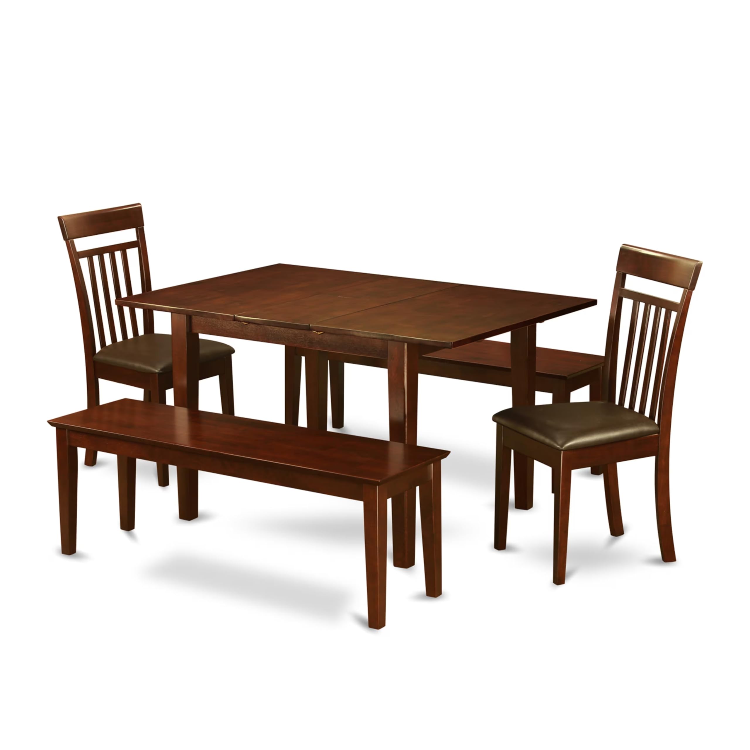 5  Pc  Dining  room  set  with  bench  -  Table  with  2  Dining  Chairs  and  2  Benches