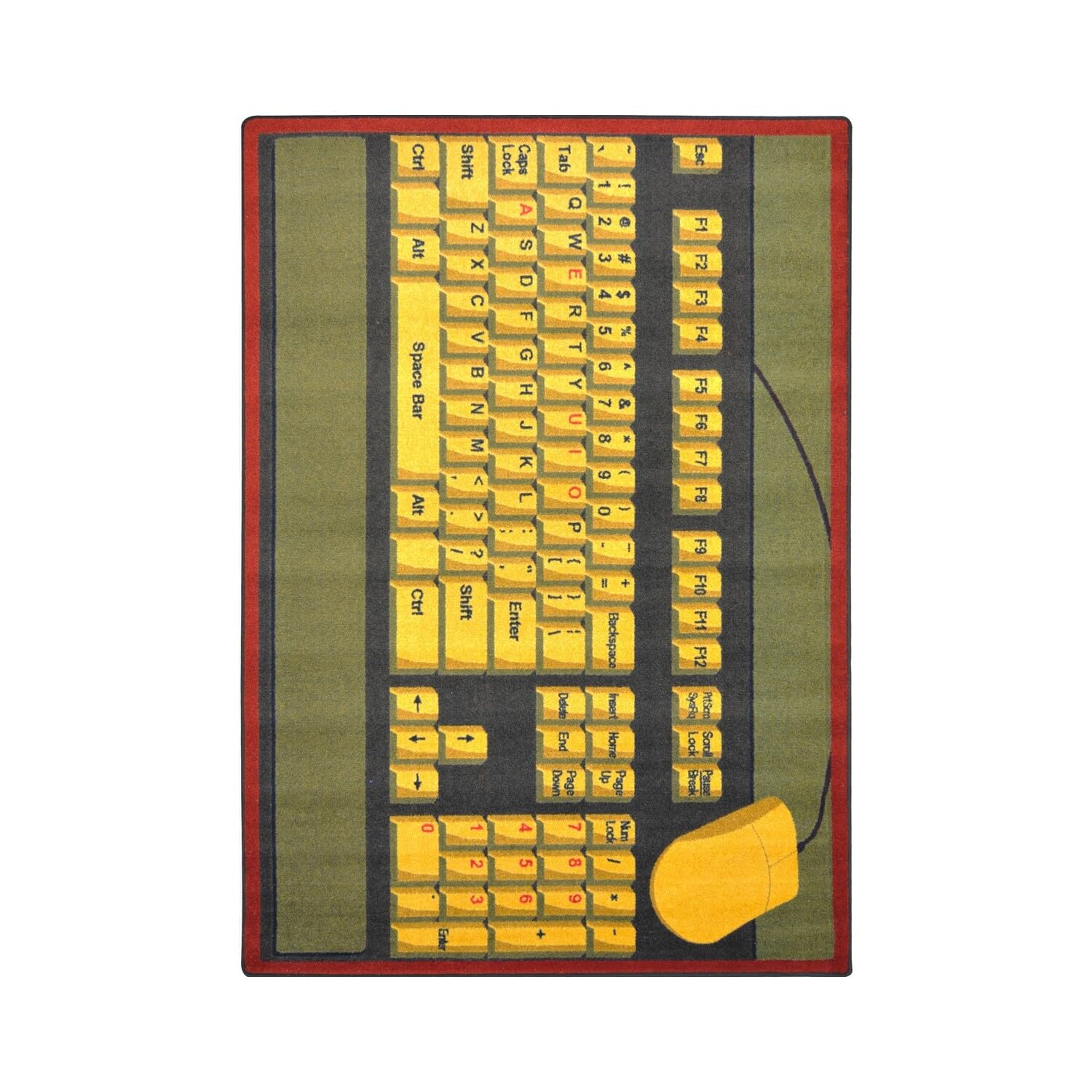 Keyboard Connection 109 x 132??area rug in color Brown